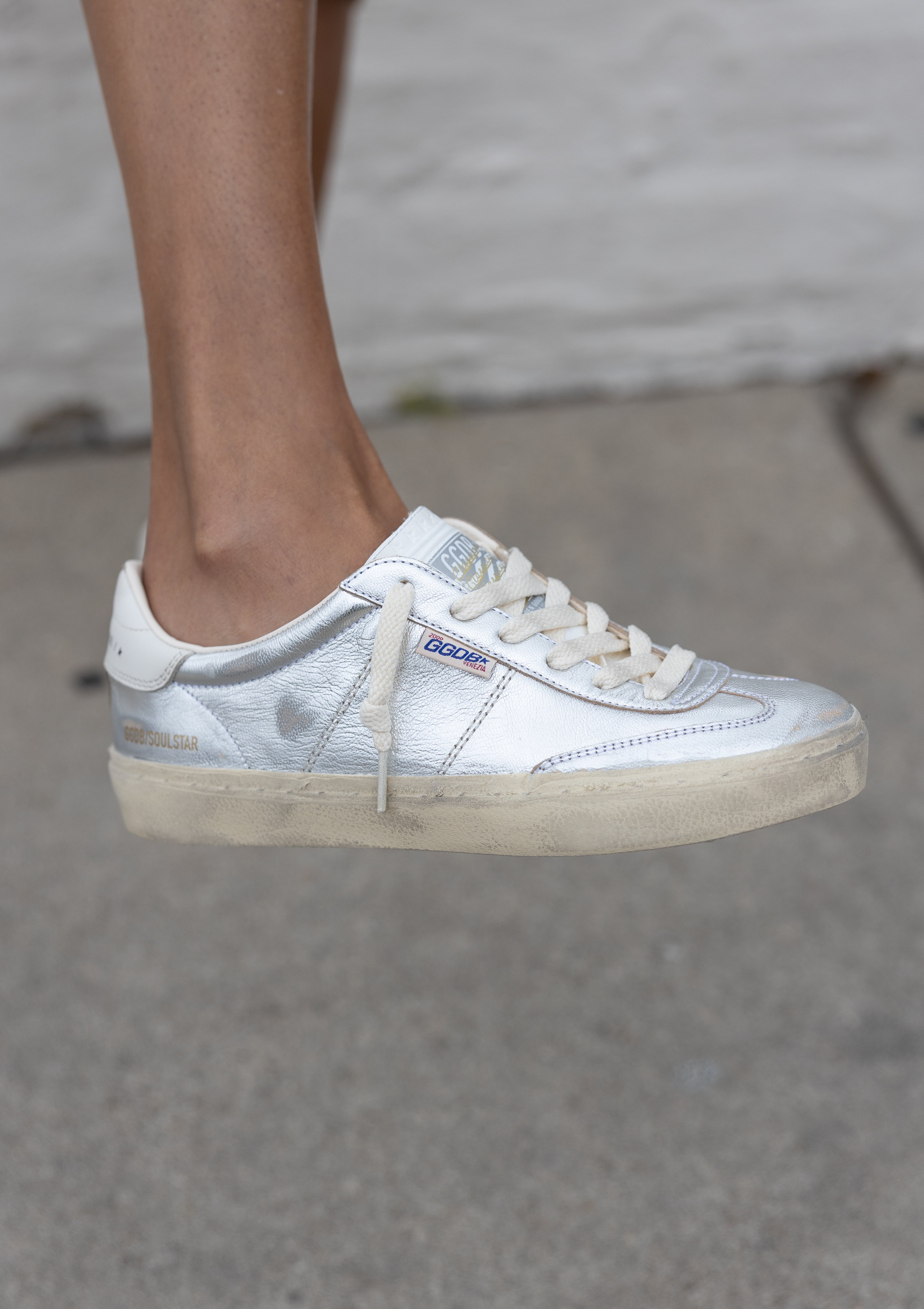 Soul-Star Sneaker Laminated Bio Based Tongue | Silver/White/Milk