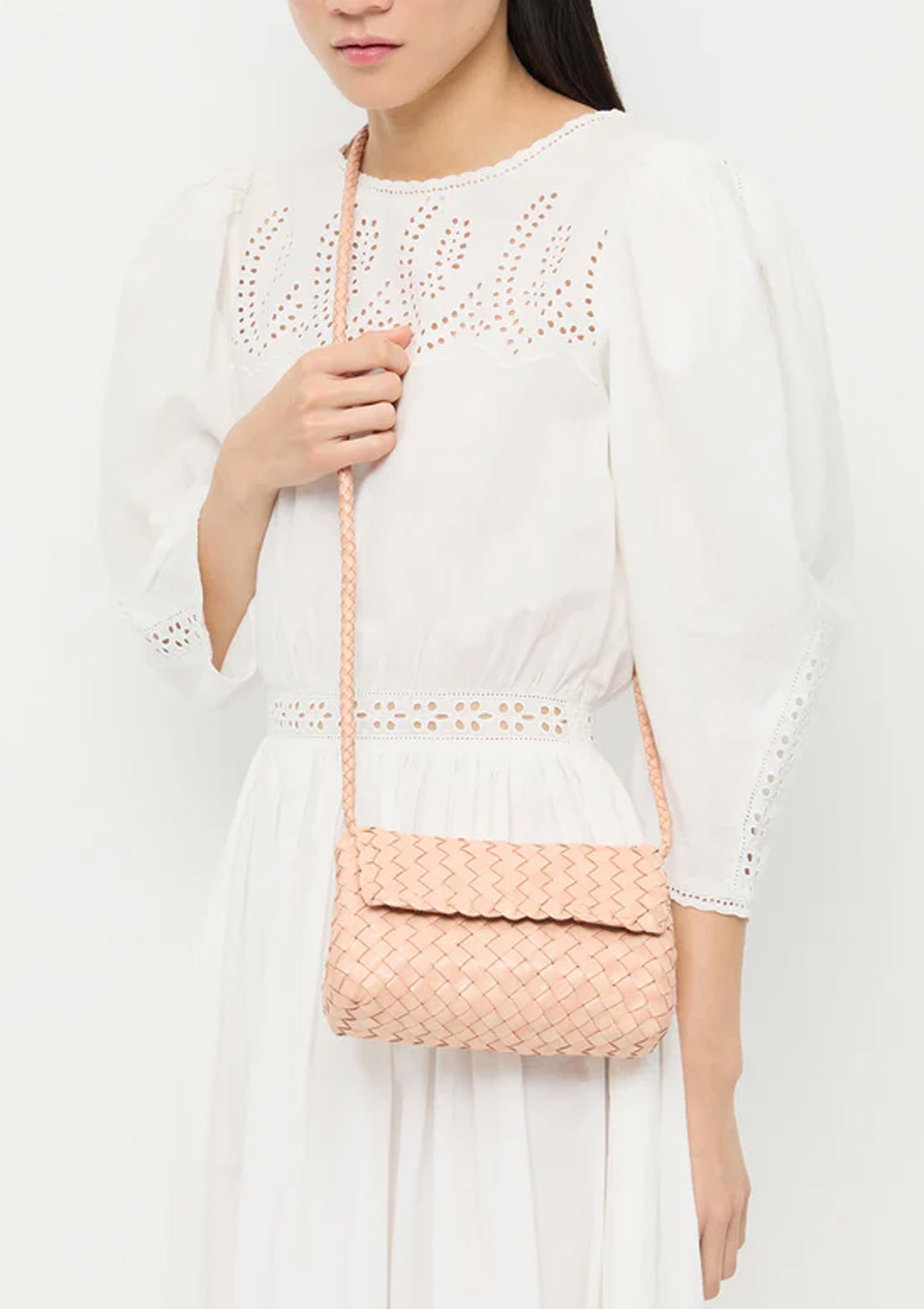 Loeffler Randall | Vinnie Woven Crossbody | Desert Sand