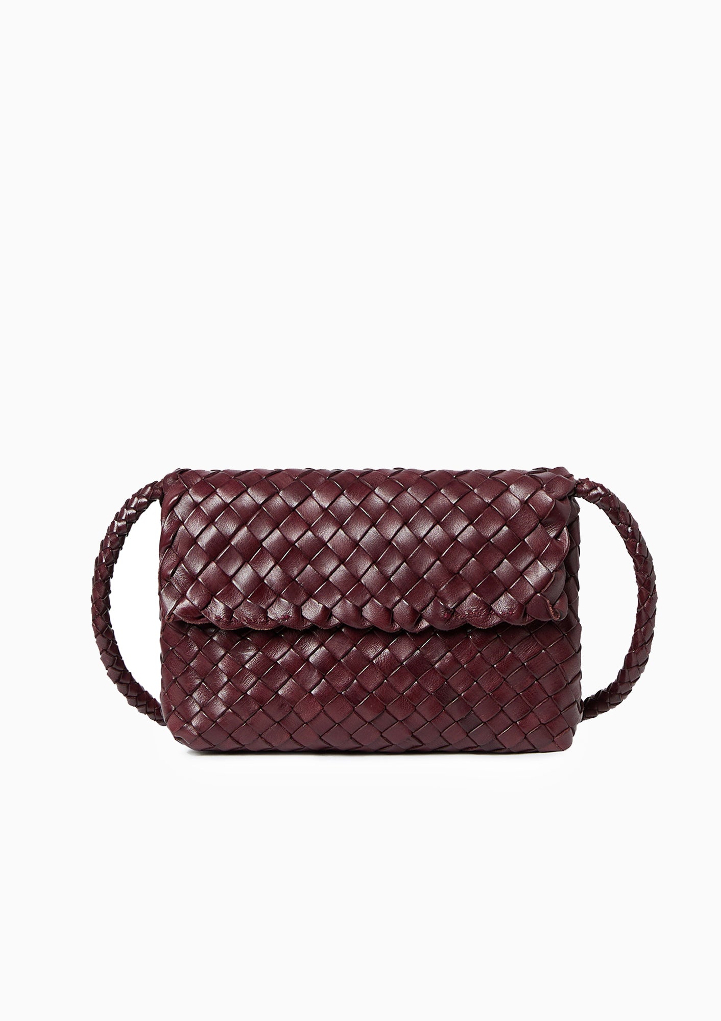 Vinnie Woven Crossbody | Maroon