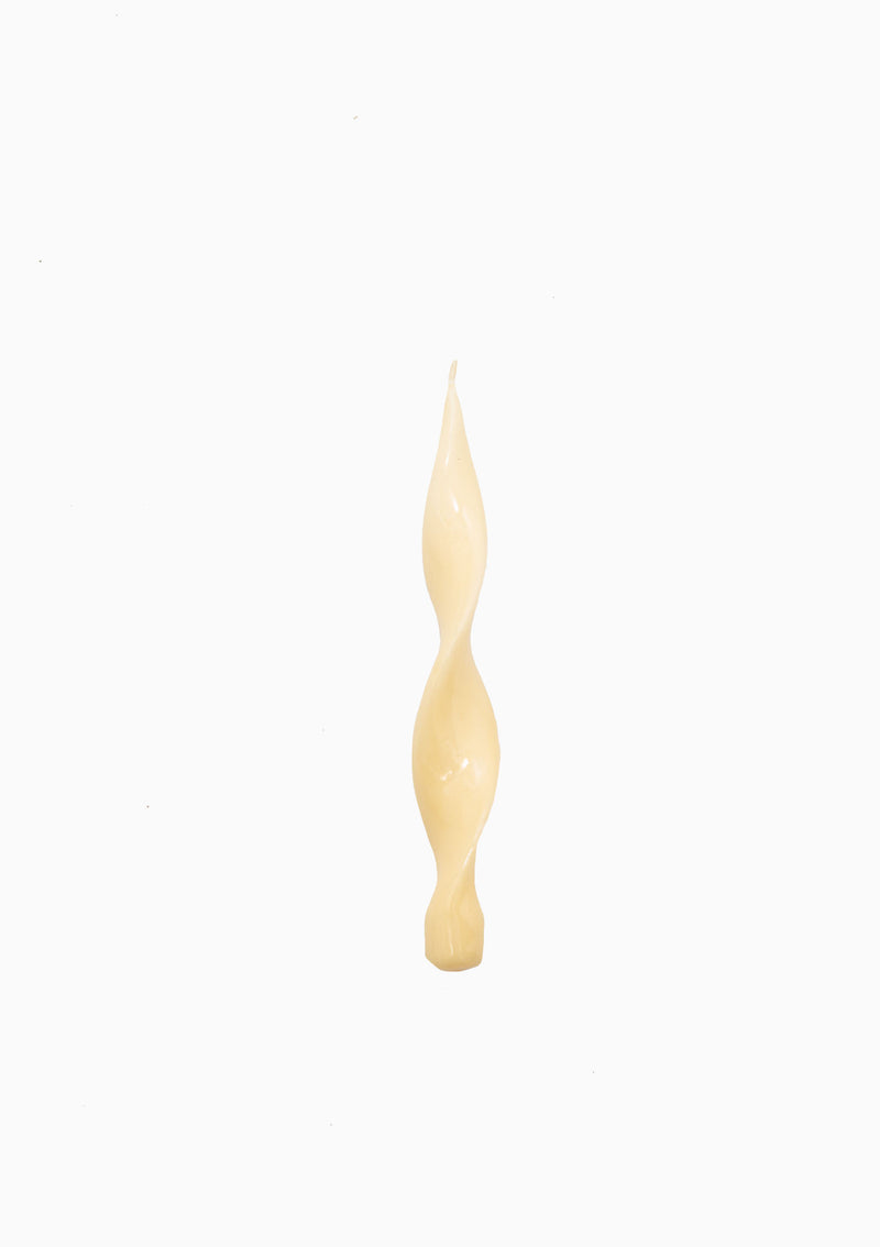 Glossy Double Twist Dinner Candle | 8"
