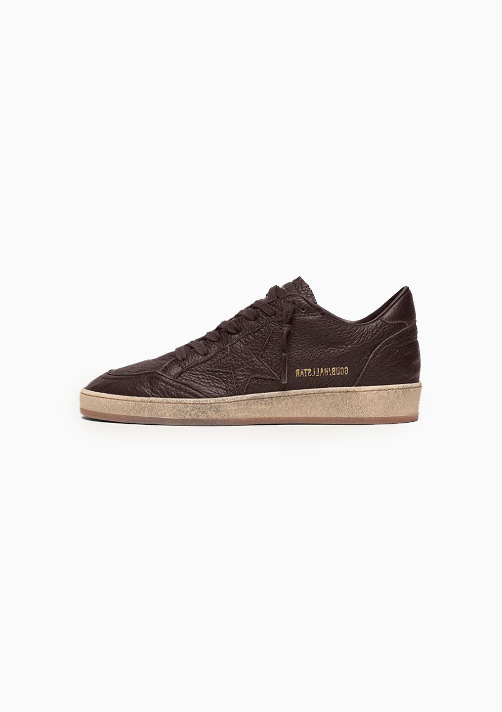 Ball Star Sneaker Tone On Tone Leather | Dark Brown