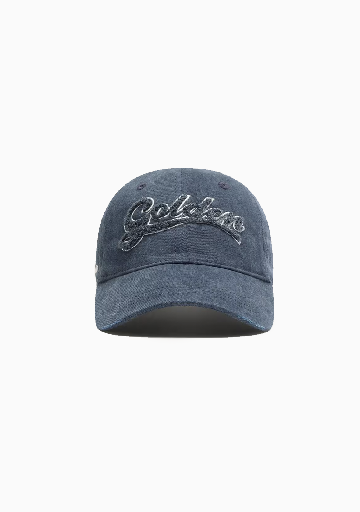 Golden Embroidered Logo Baseball Cap | Navy Blue