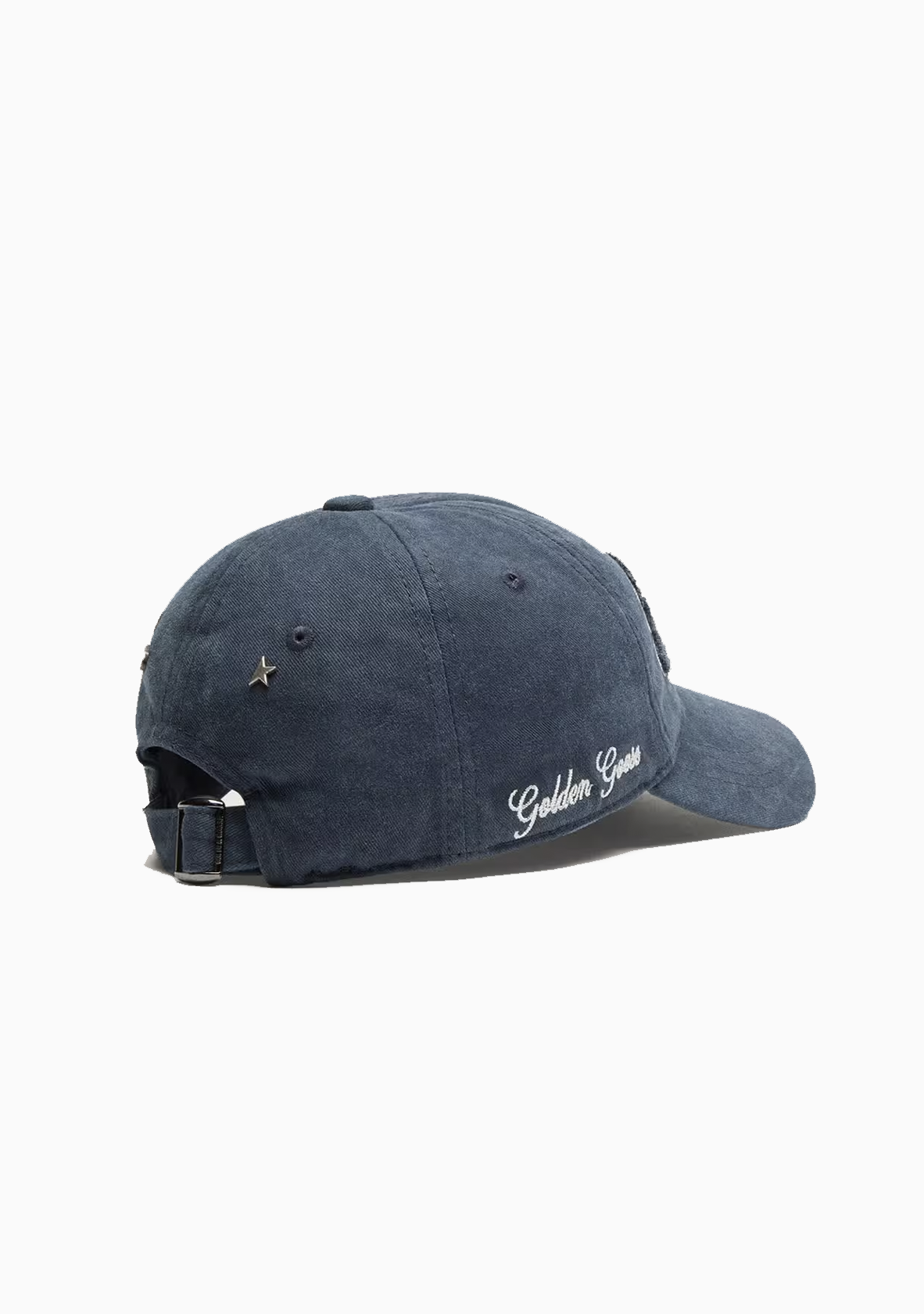 Golden Embroidered Logo Baseball Cap | Navy Blue