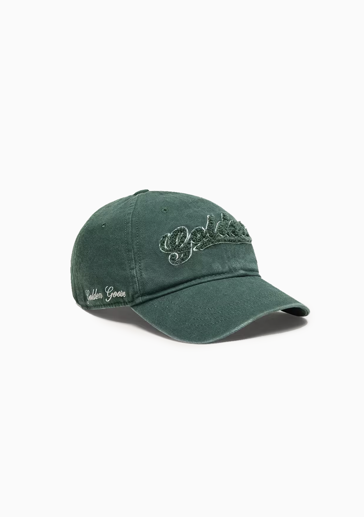 Golden Embroidered Logo Baseball Cap | Pine Green