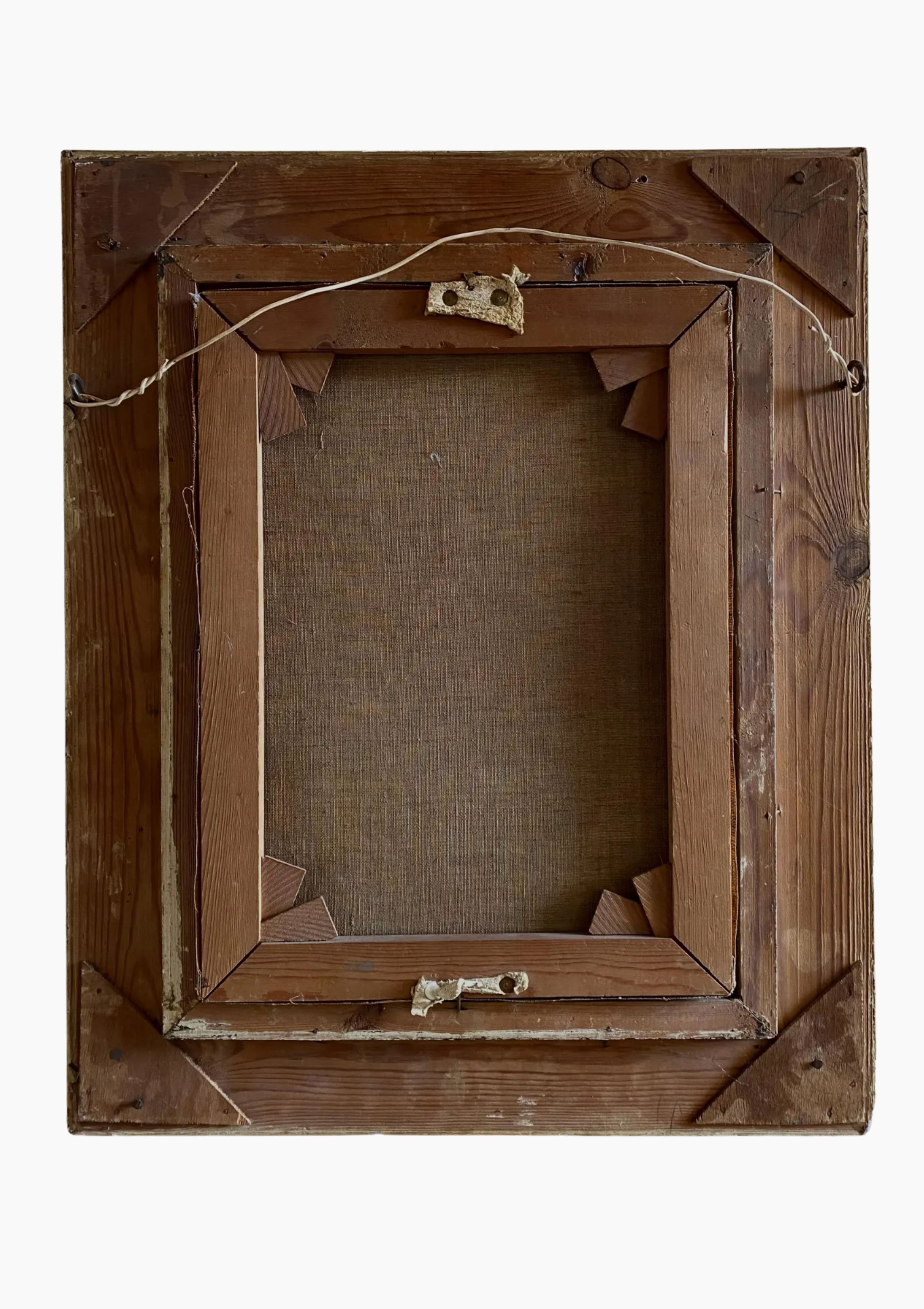 Original Antique Dutch Handsome Dog Portrait Oil Painting