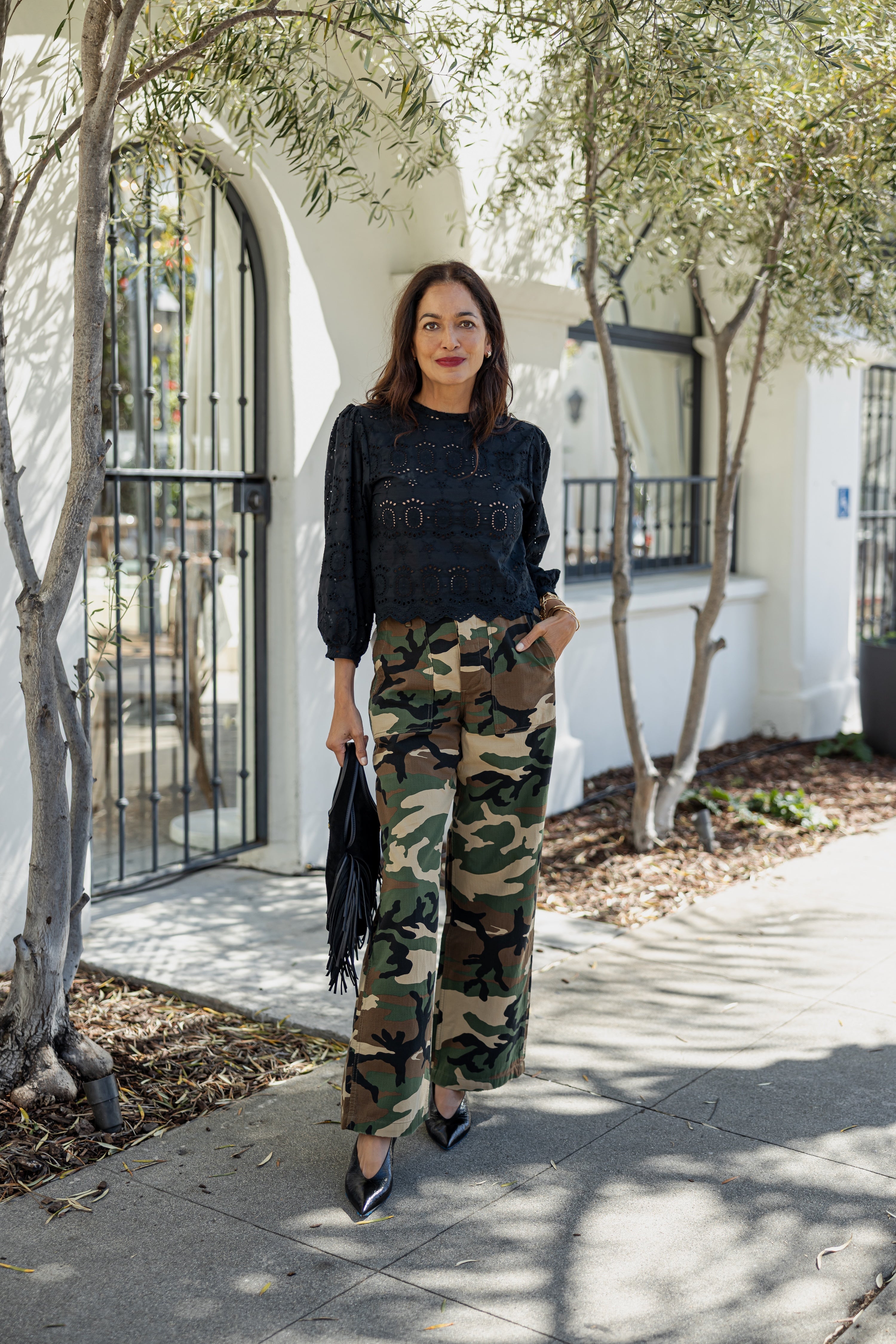 Wide Leg Utility Pant | Camo