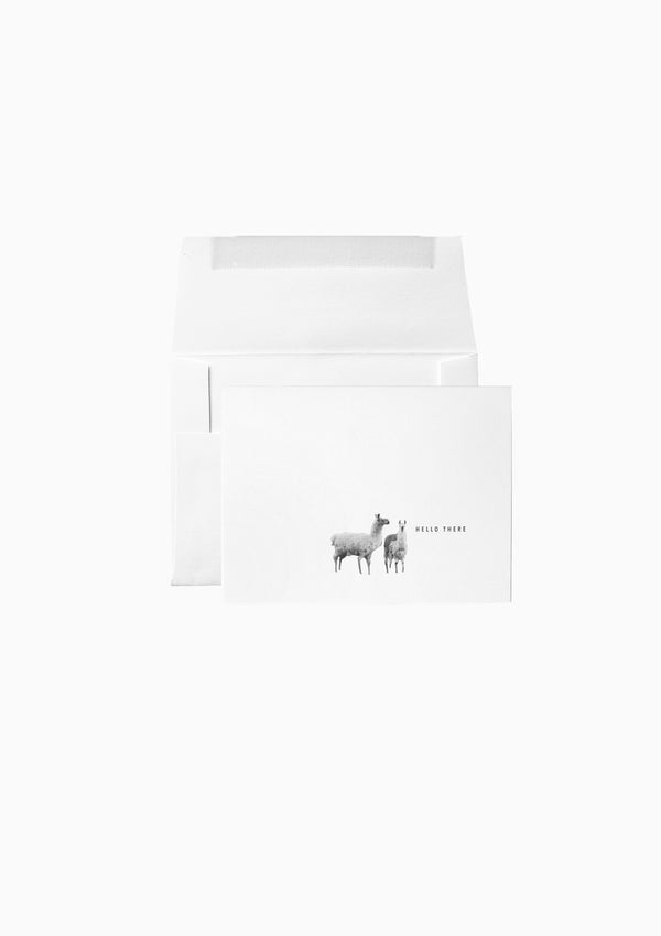 Llamas Hello There Greeting Card