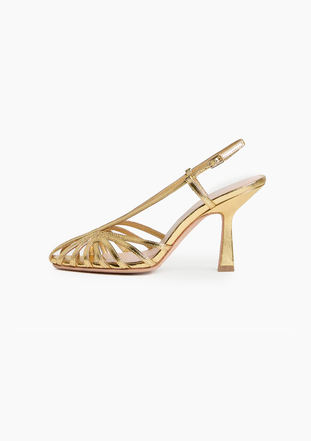Alexandra Slingback Heeled Sandal | Gold