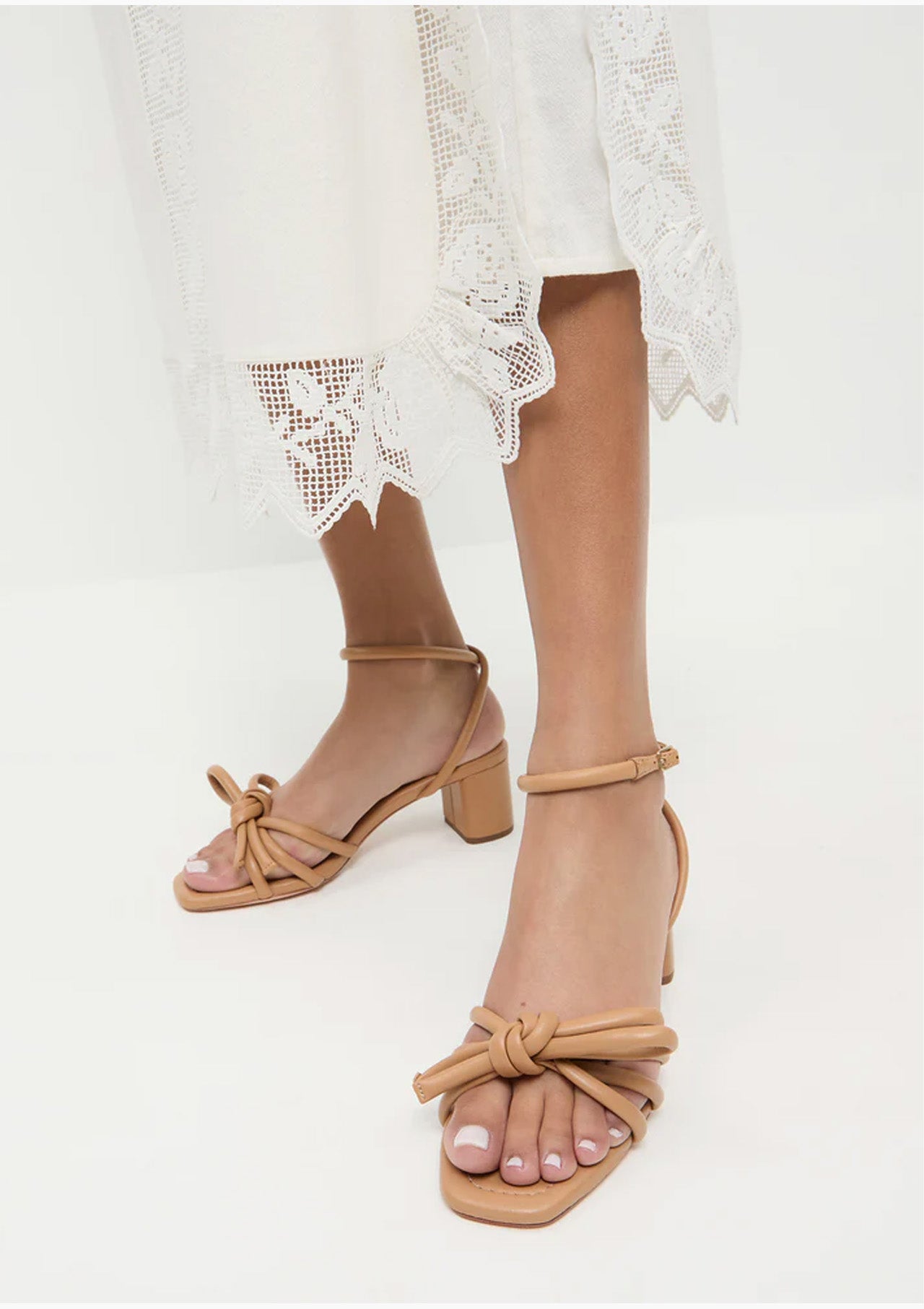 Mikel Bow Mid Heel Sandal | Dune