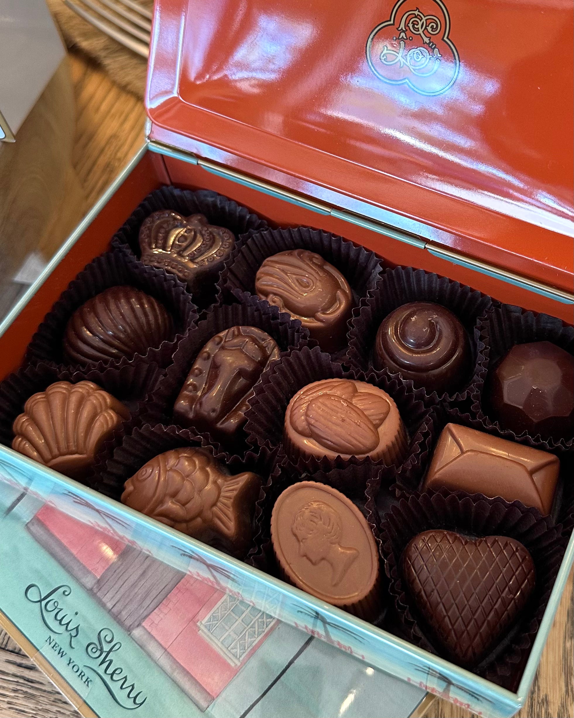 New York heritage chocolates by Louis Sherry, available at Diani.