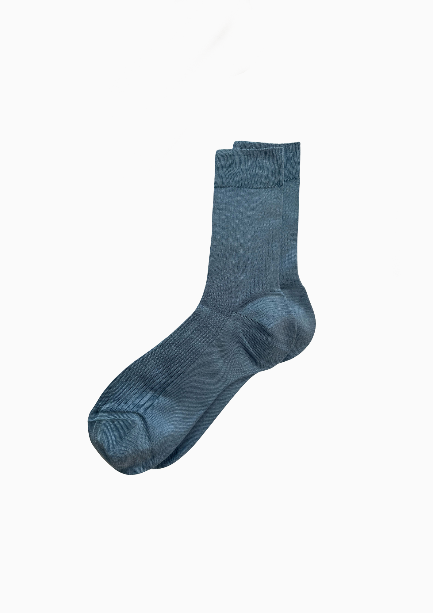 One Ribbed Socks | Acciaio