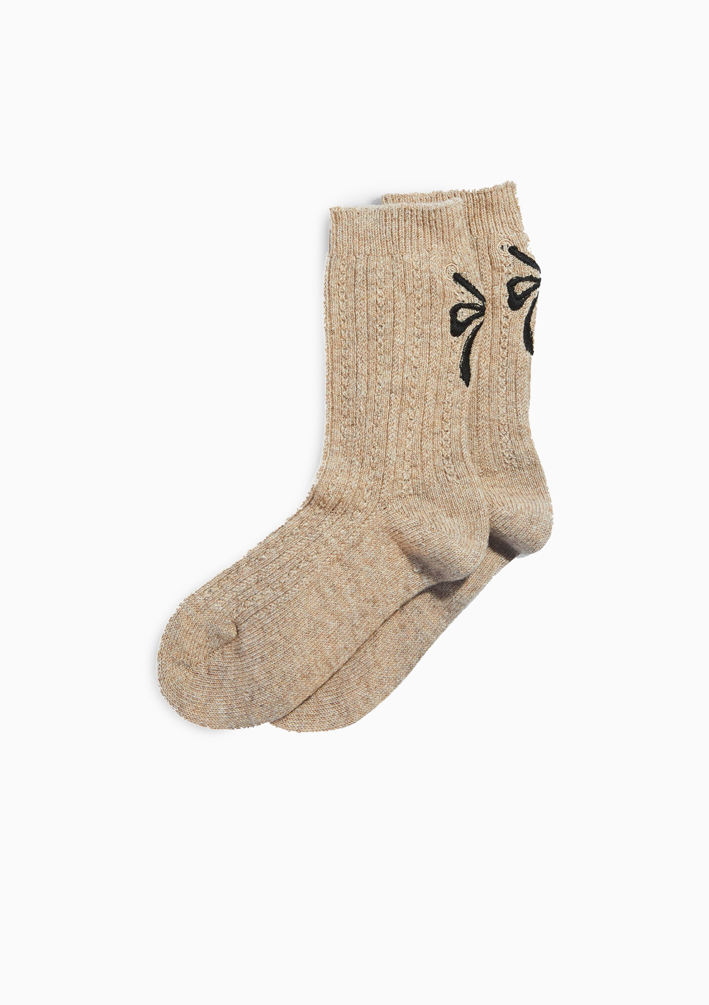 Ornament Wool Socks | Natural