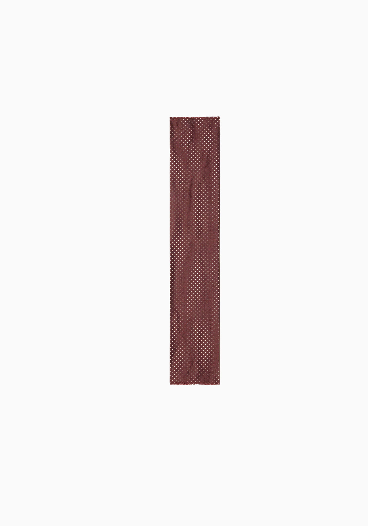 Mini Dot Silk Scarf | Burgundy