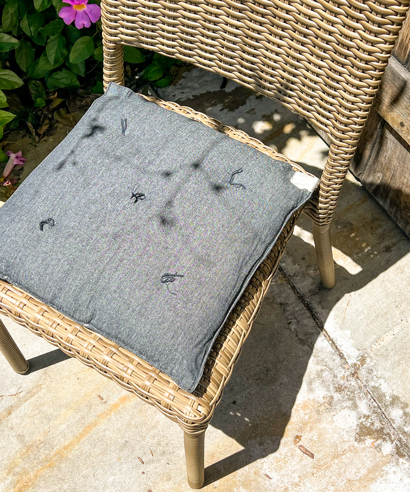 Tufted Chair Cushion | Dusky, 16" x 16"