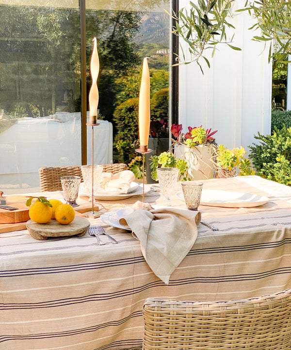 Table Cloth Rectangular | DIANI Signature Stripe, 71" x 95"