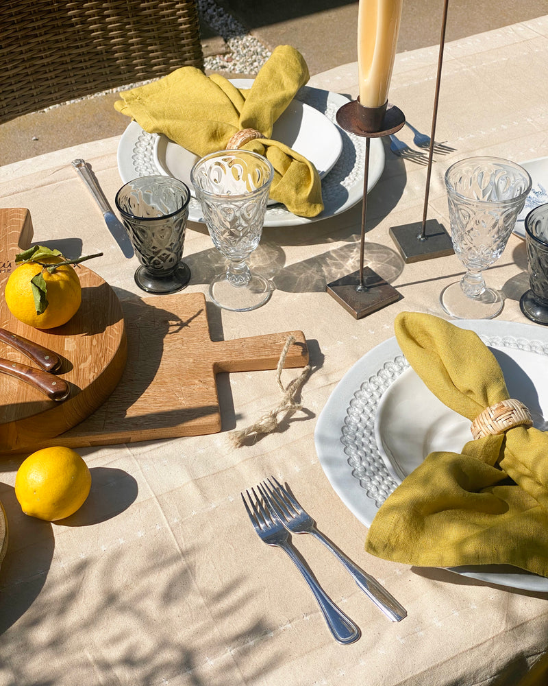 Echinacea 100% Stone Washed Linen Napkin | Set Of 4