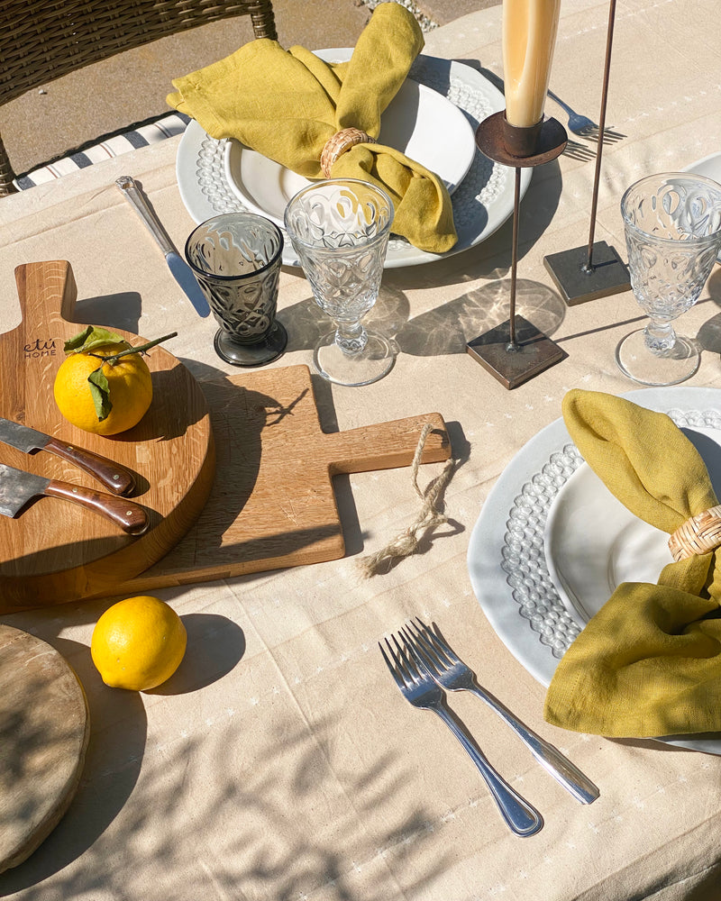 Echinacea 100% Stone Washed Linen Napkin | Set Of 4
