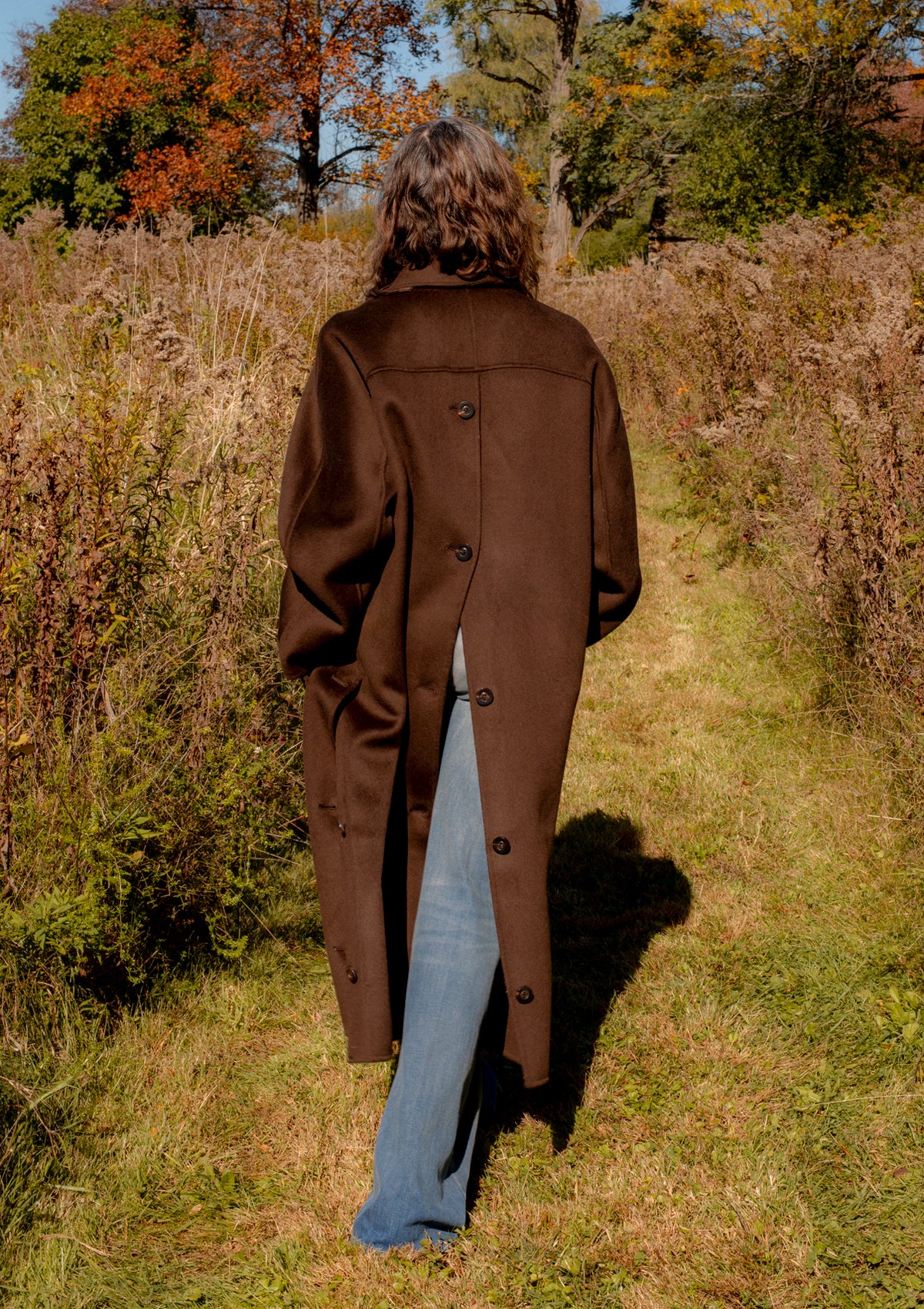 Double Button Coat | Dark Oak