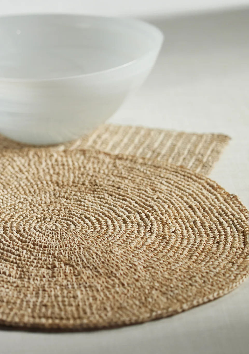 Crochet Palm Raffia Placemat | Round