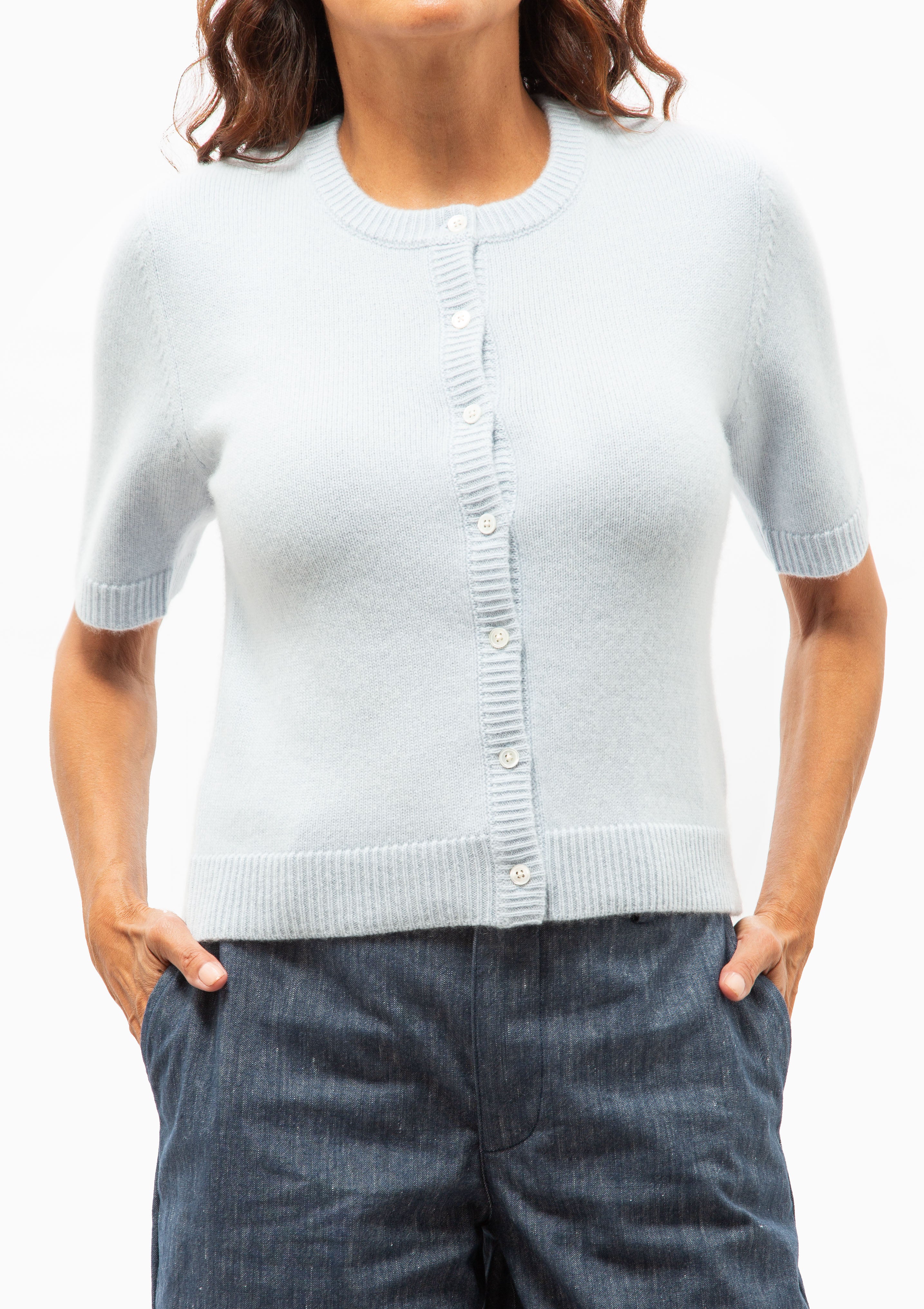 Cashmere Anita Cardigan | Baby Blue