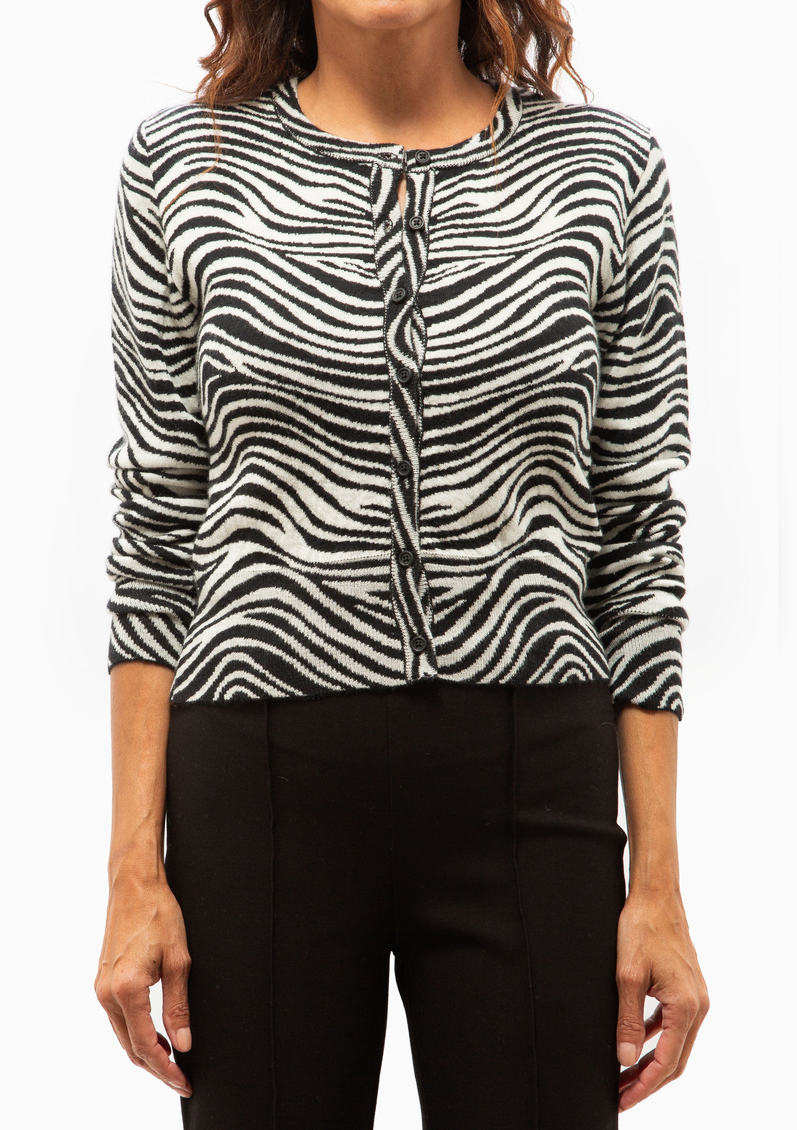 Cashmere Baby Cardigan | Zebra