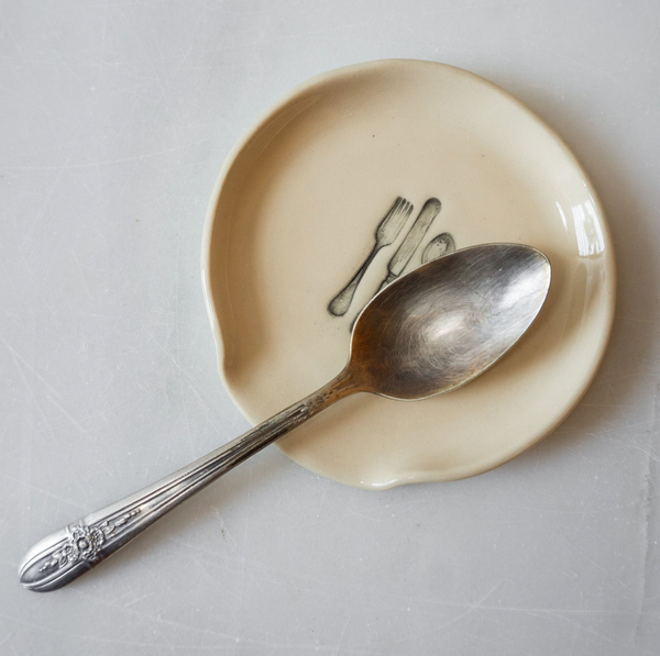 Utensils Stamped Spoon Rest