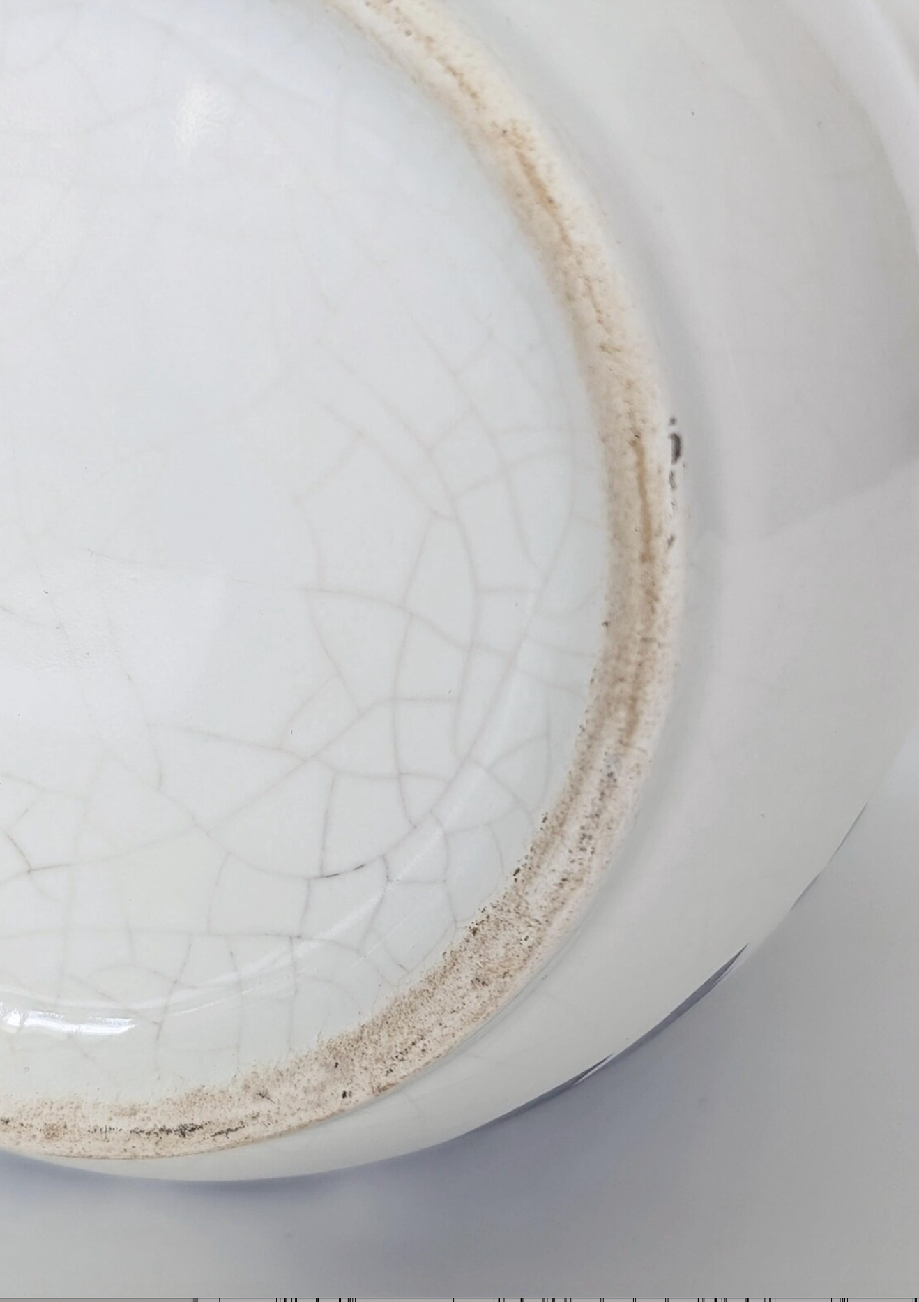 Close-up of Blue Garden pattern on vintage Baker Hart & Stuart pitcher, highlighting floral motif and textured ceramic finish. Available at Diani Boutique.