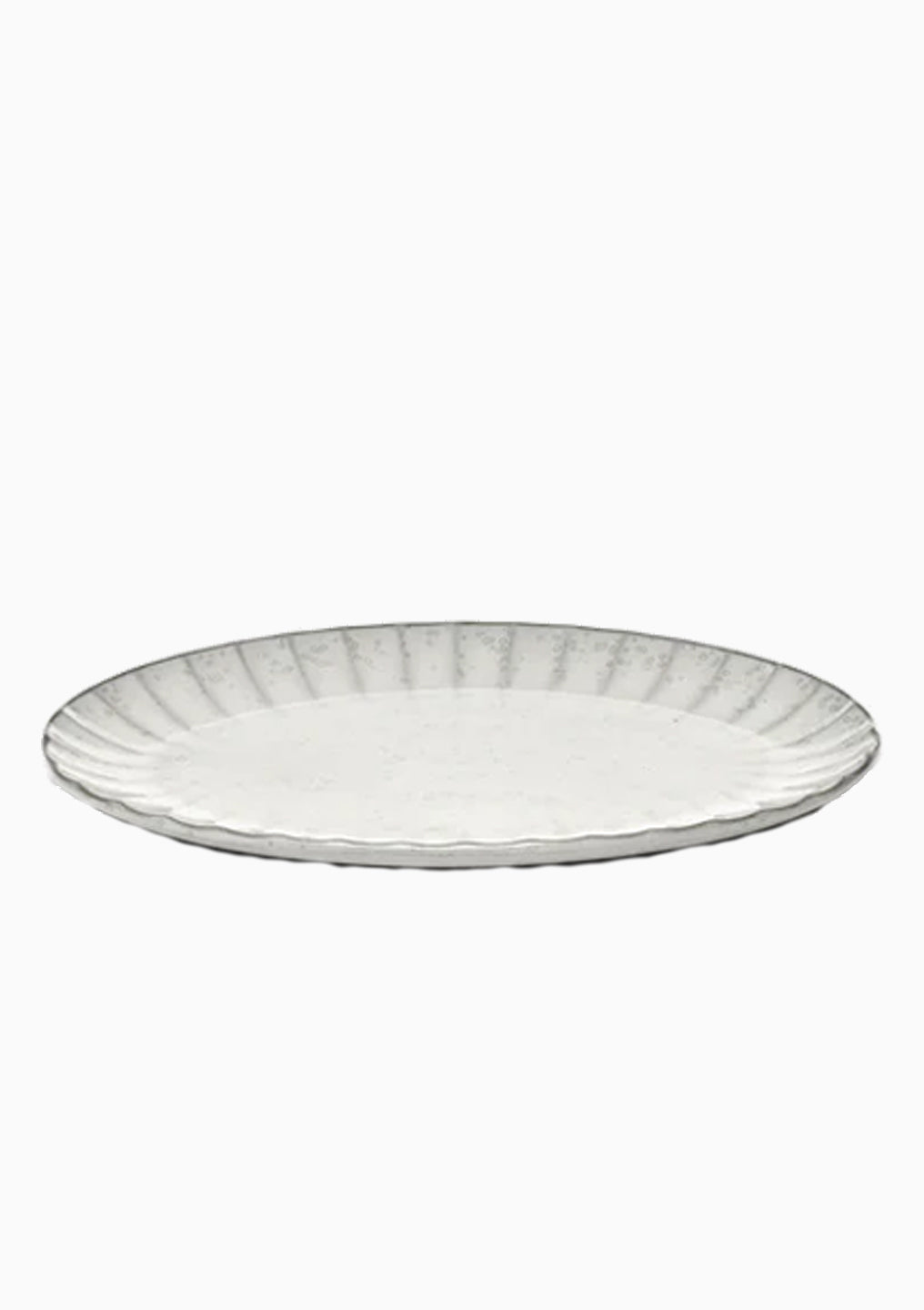 Oval Plate Large, White Inku