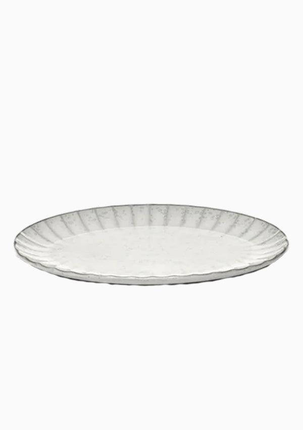 Oval Plate Large, White Inku