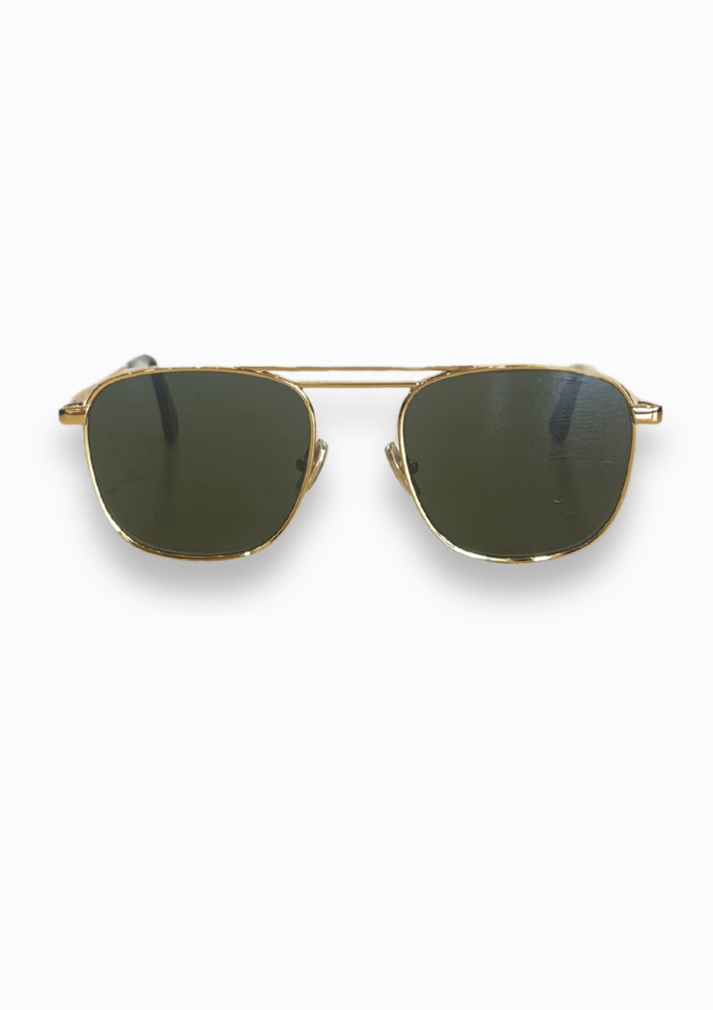 Roger Aviator Style Sunglasses | Gold/Green