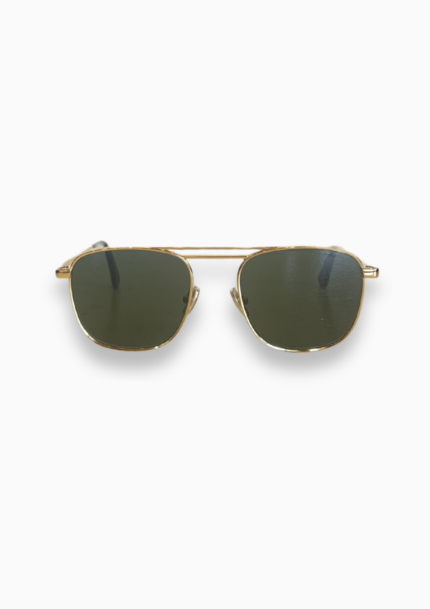 Roger Aviator Style Sunglasses | Gold/Green