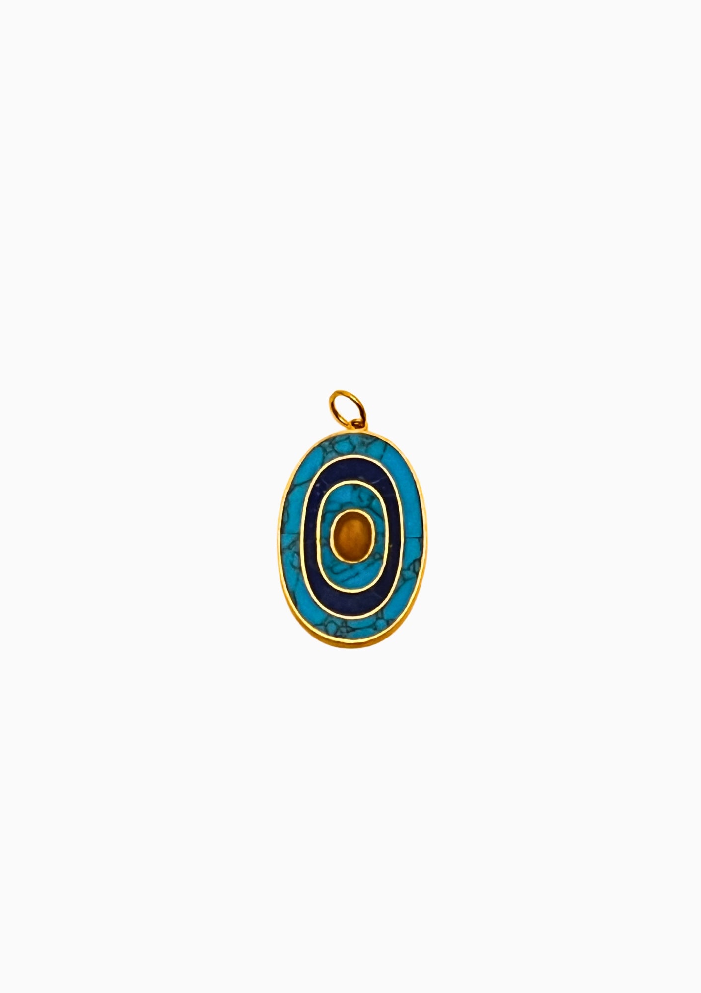 18kt Gold Vermeil PSTM Afghanistan Lajward Marina Pendant