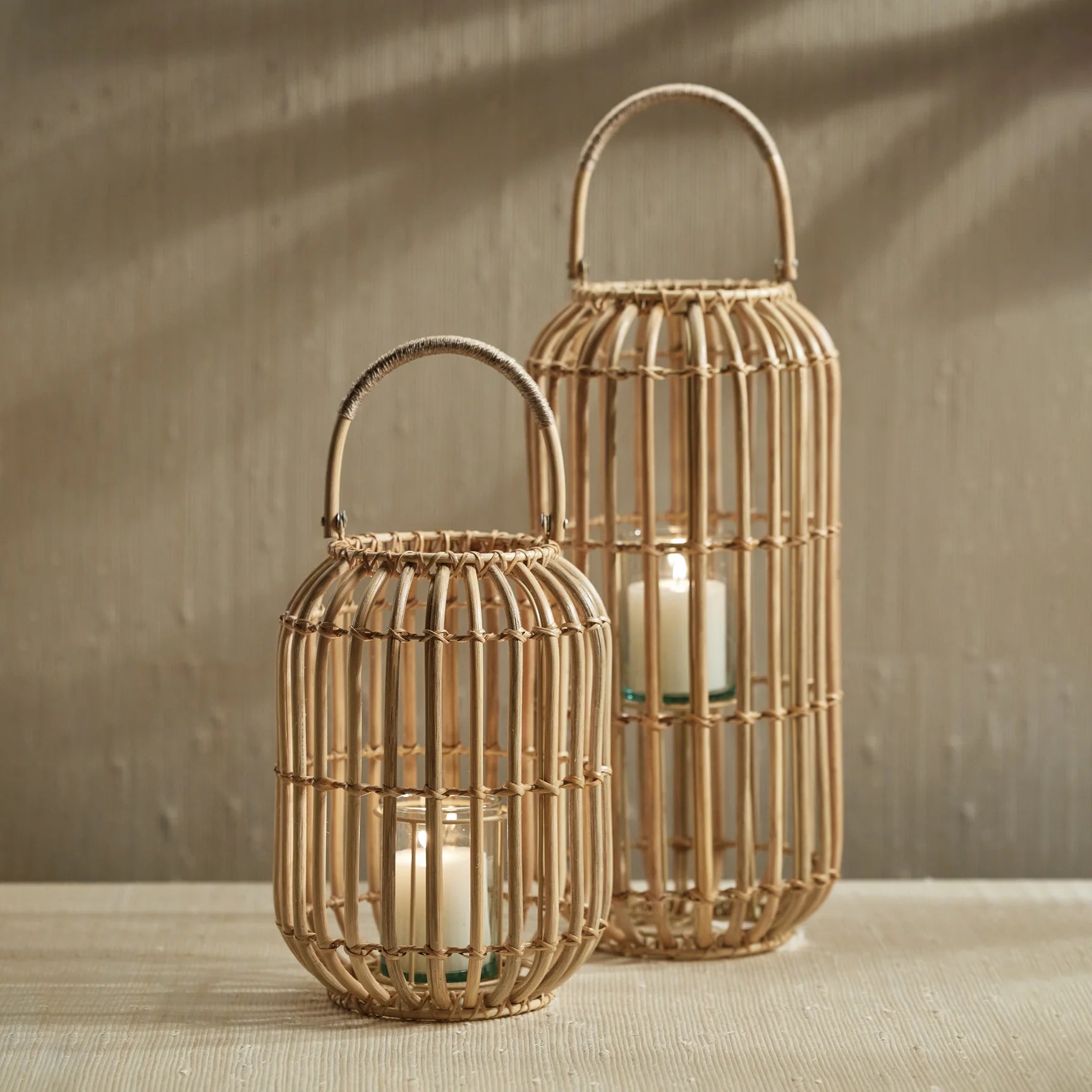 Vilamoura Rattan Lantern | Tall