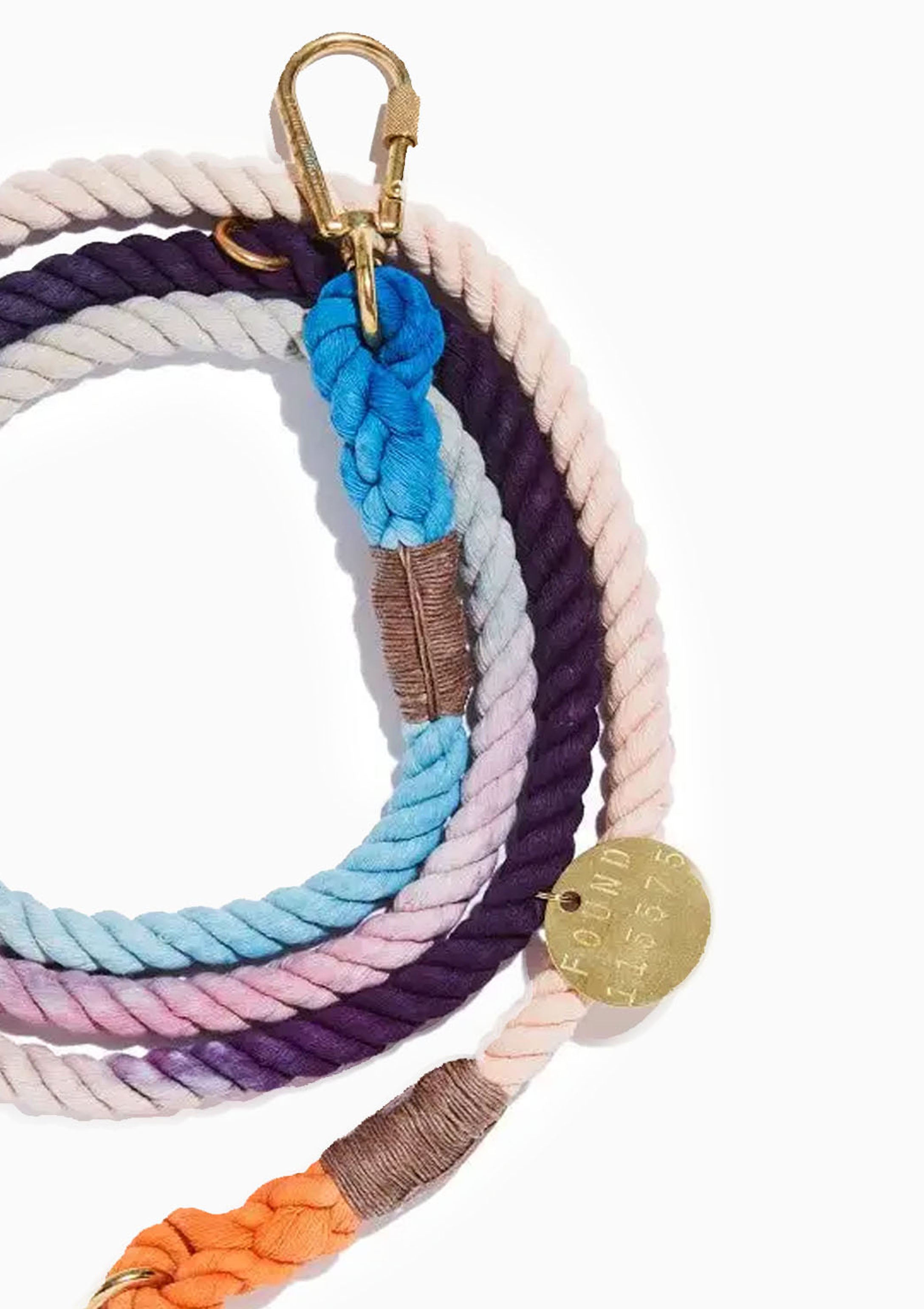 Adjustable Cotton Rope Dog Leash, The Lois Ombre | Small