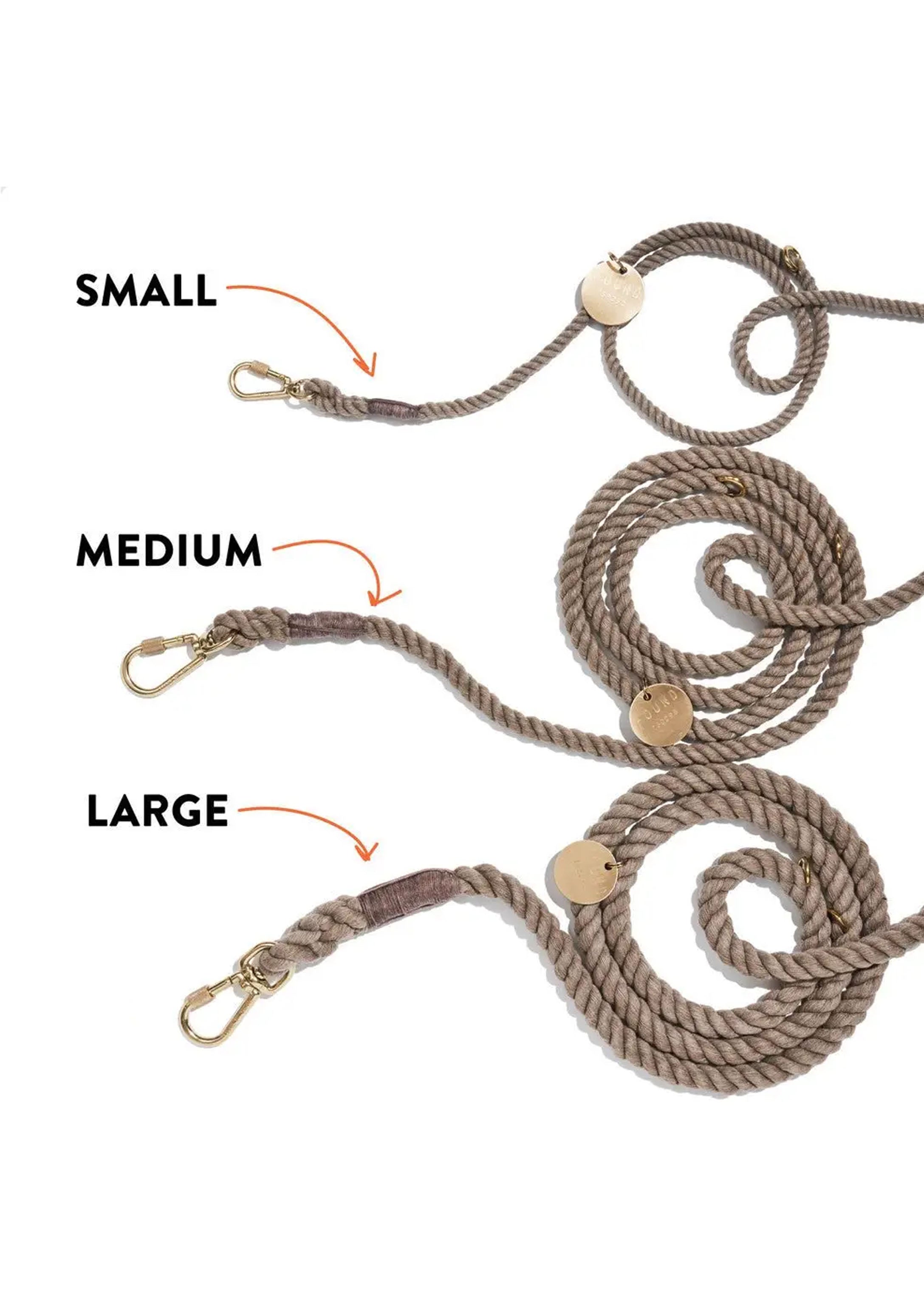 Adjustable Cotton Rope Dog Leash, Manhattan Ombre | Small