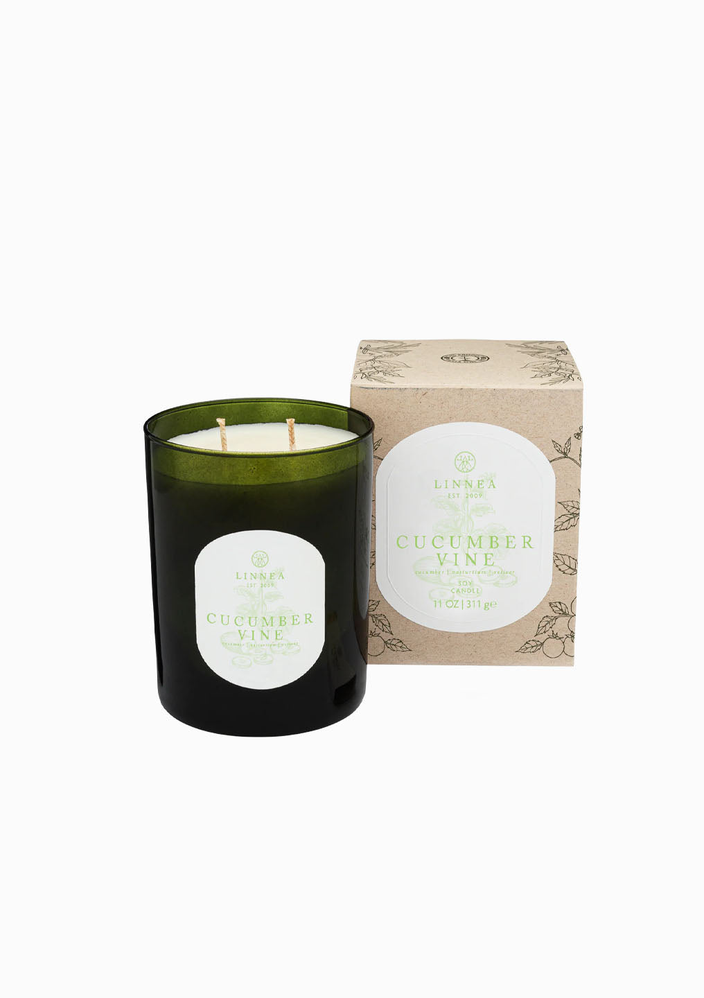 Cucumber Vine Double Wick Candle