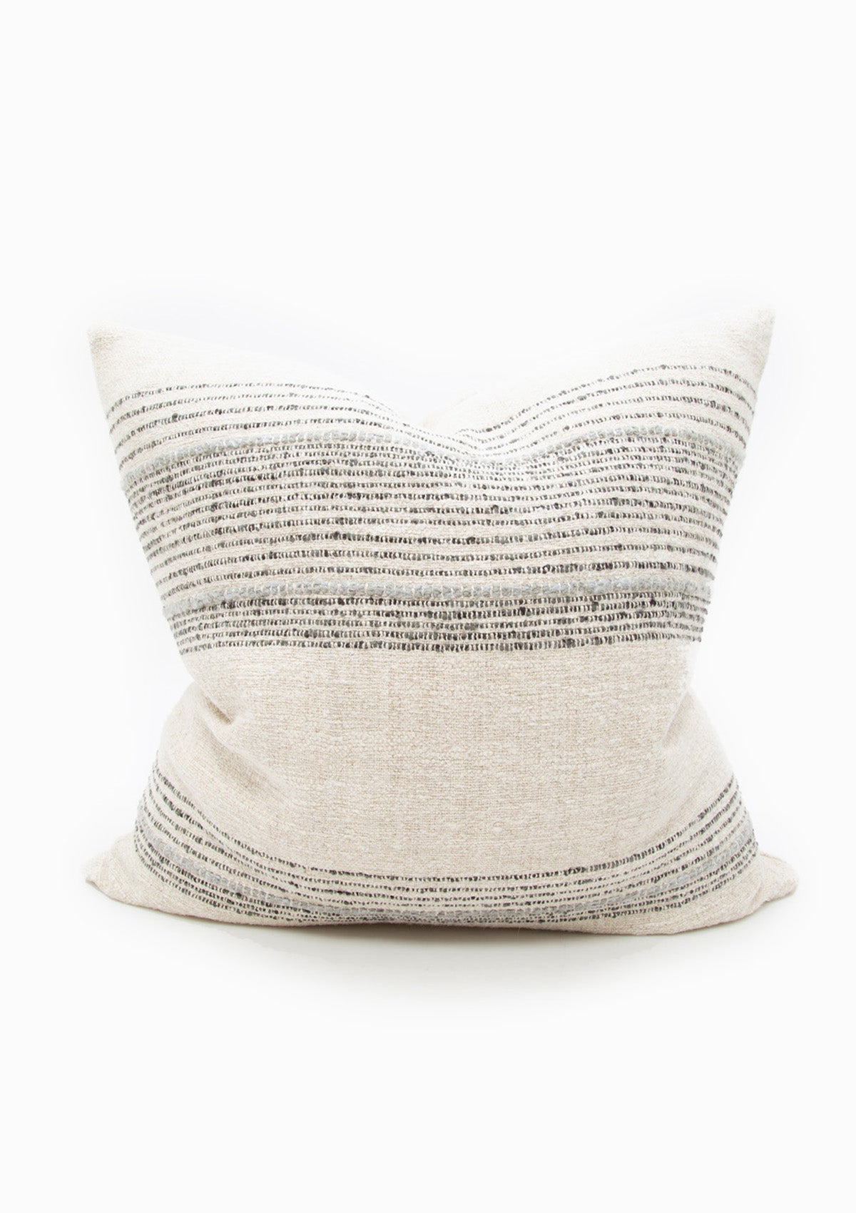 Davis Pillow | Natural/Grey, 23"x23"