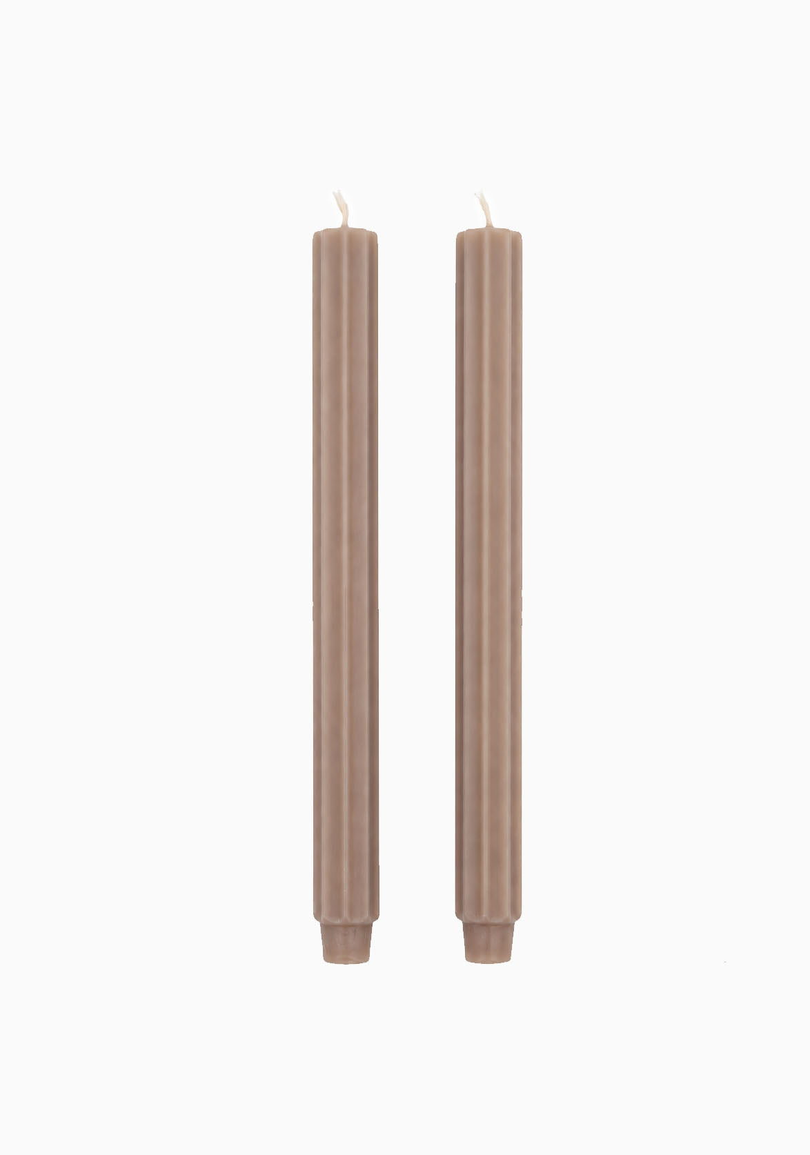 12” Fluted Church Tapers | Moon Dust