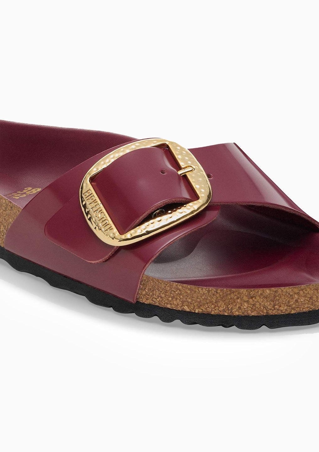 Madrid Hammered Big Buckle Sandal | High Shine Zinfandel