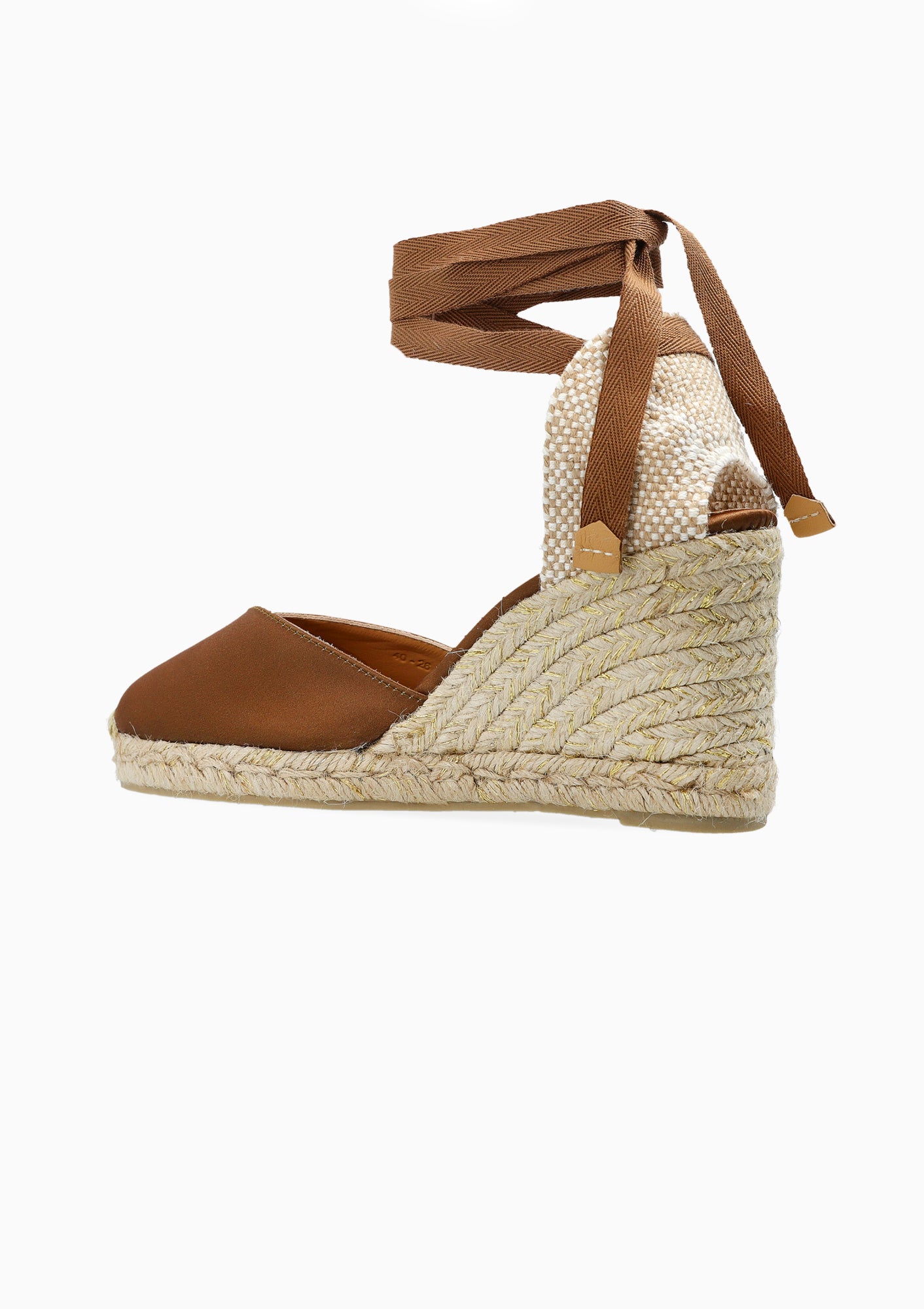 Chiara Satin Wedge 3.5" | Moka