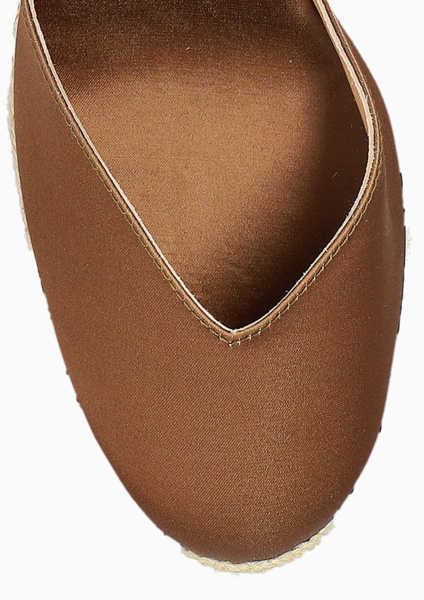 Chiara Satin Wedge 3.5" | Moka