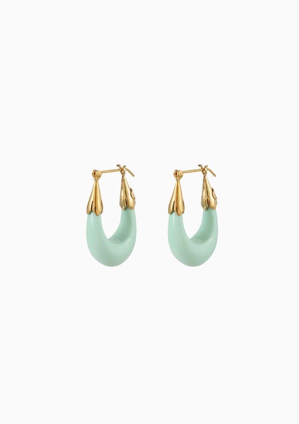 Small Ecume Earrings | Gold/Blue
