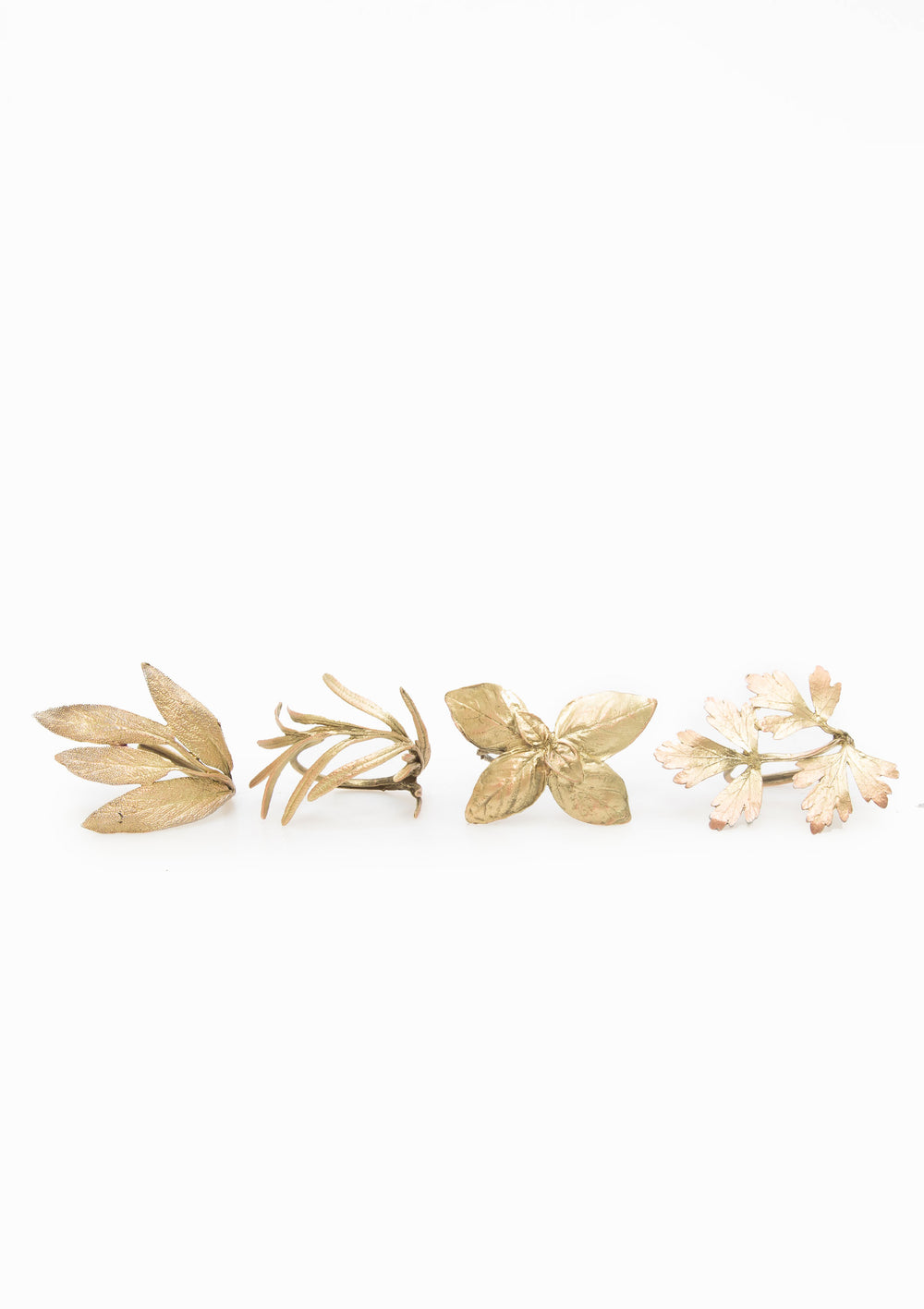 Assorted Napkin Rings Italian Herb Assorted Napkin Rings | Brass, Set Of 4