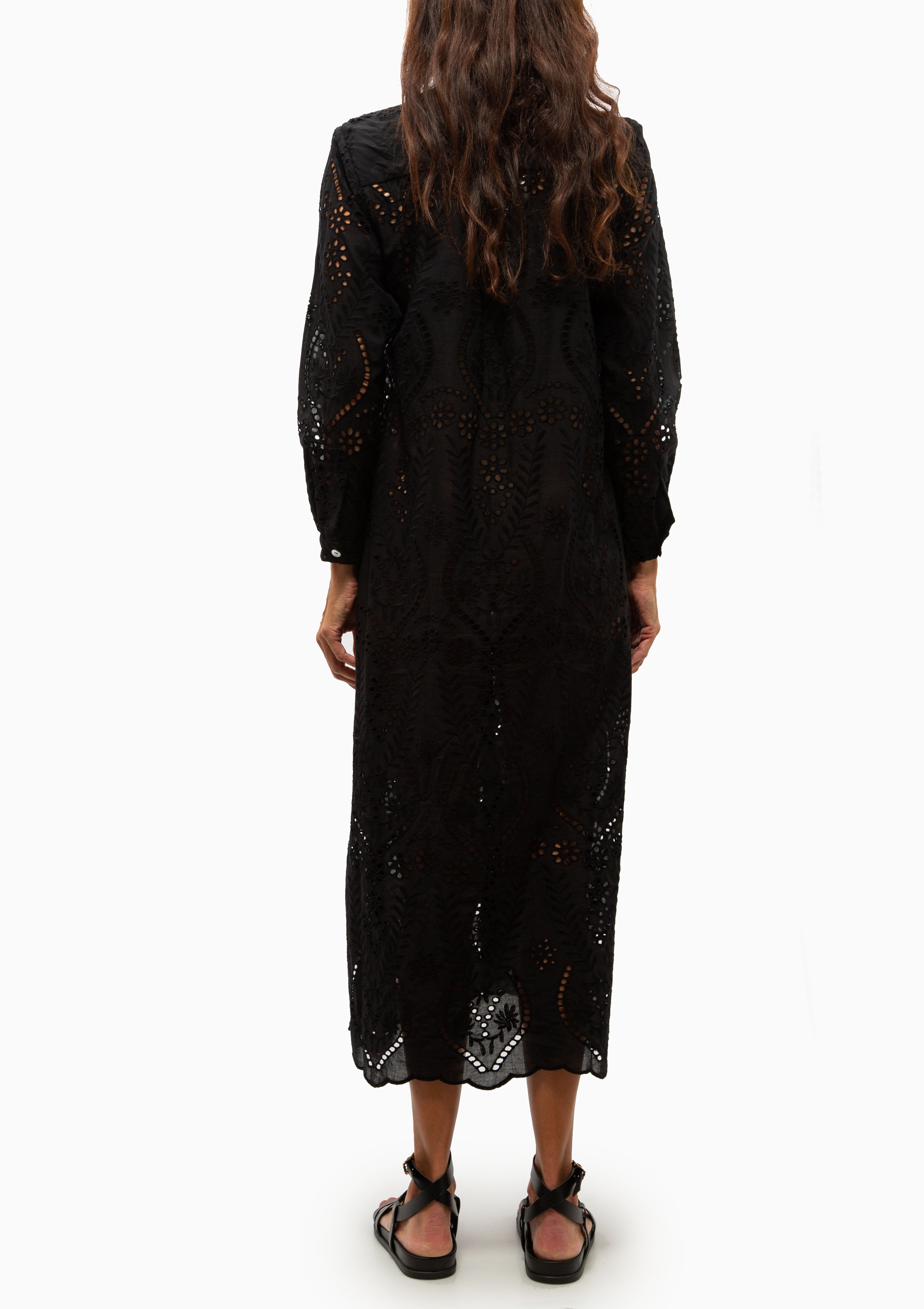 MB Dress | Athena Embroidery Black
