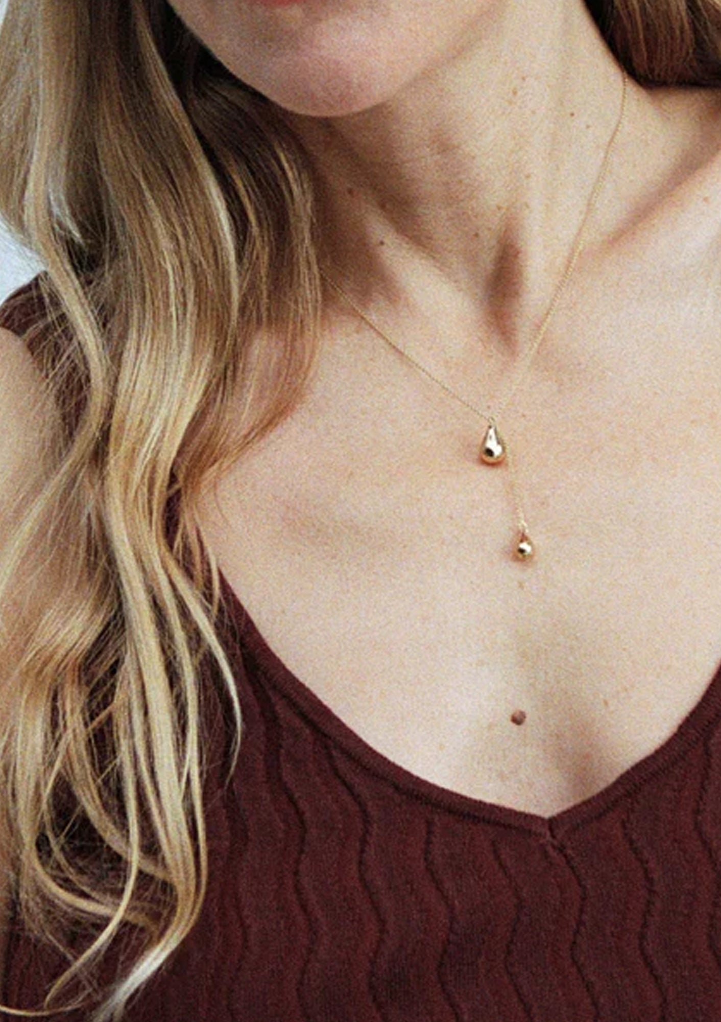 Stilla Lariat Necklace | Gold