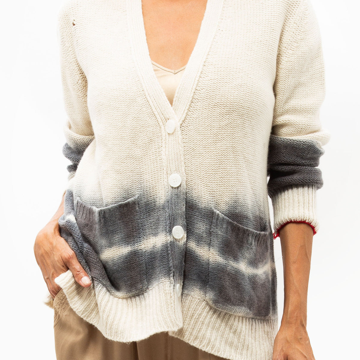 Raquel Allegra | Cashmere Evans Cardigan | Cream