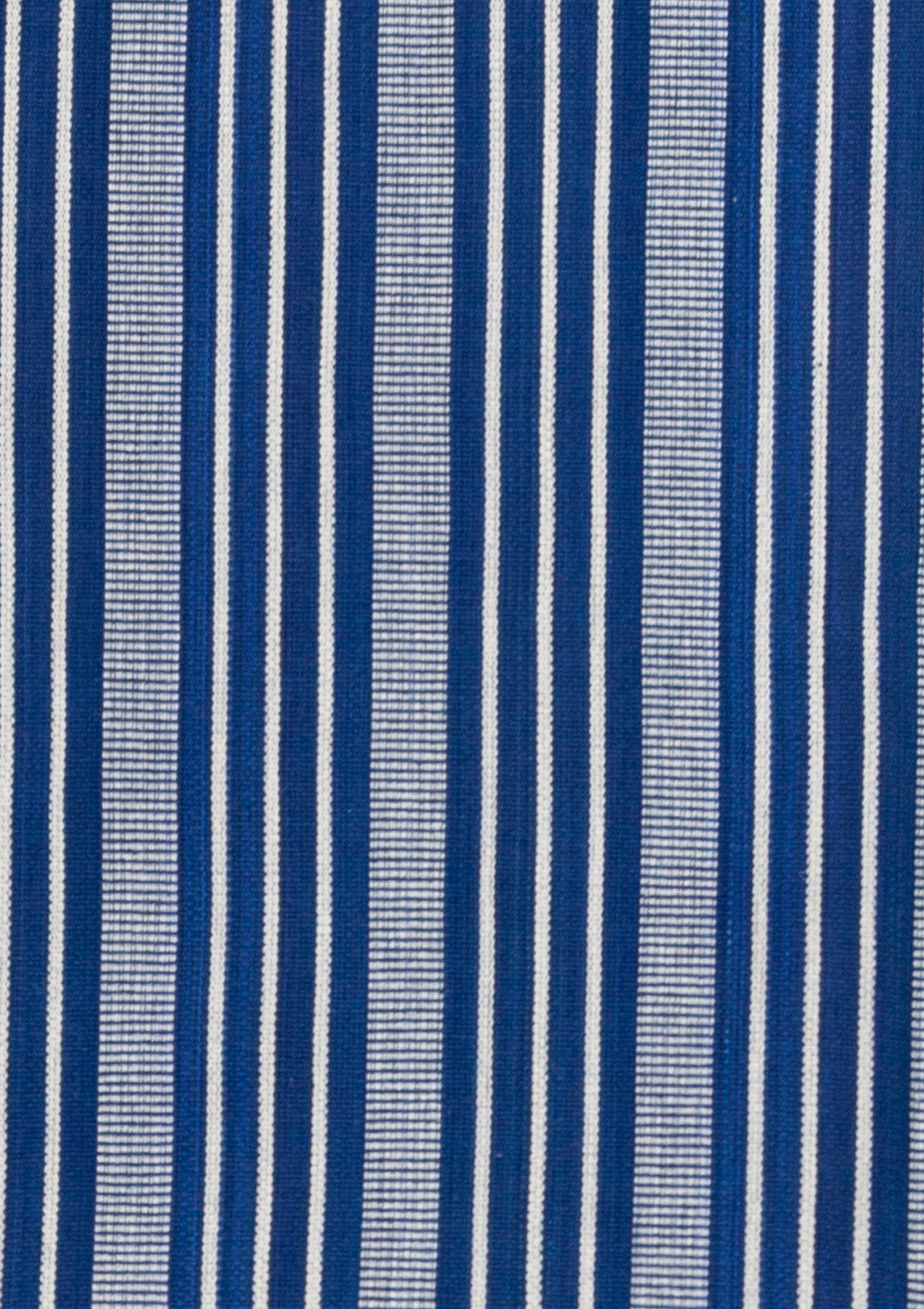 Table Runner With Fringes, Navy Quad Stripe | 18" x 120"