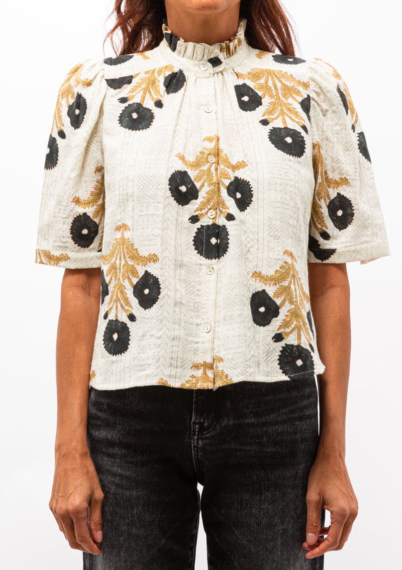 Winnie Noir Triple Bloom Shirt | Black Noir