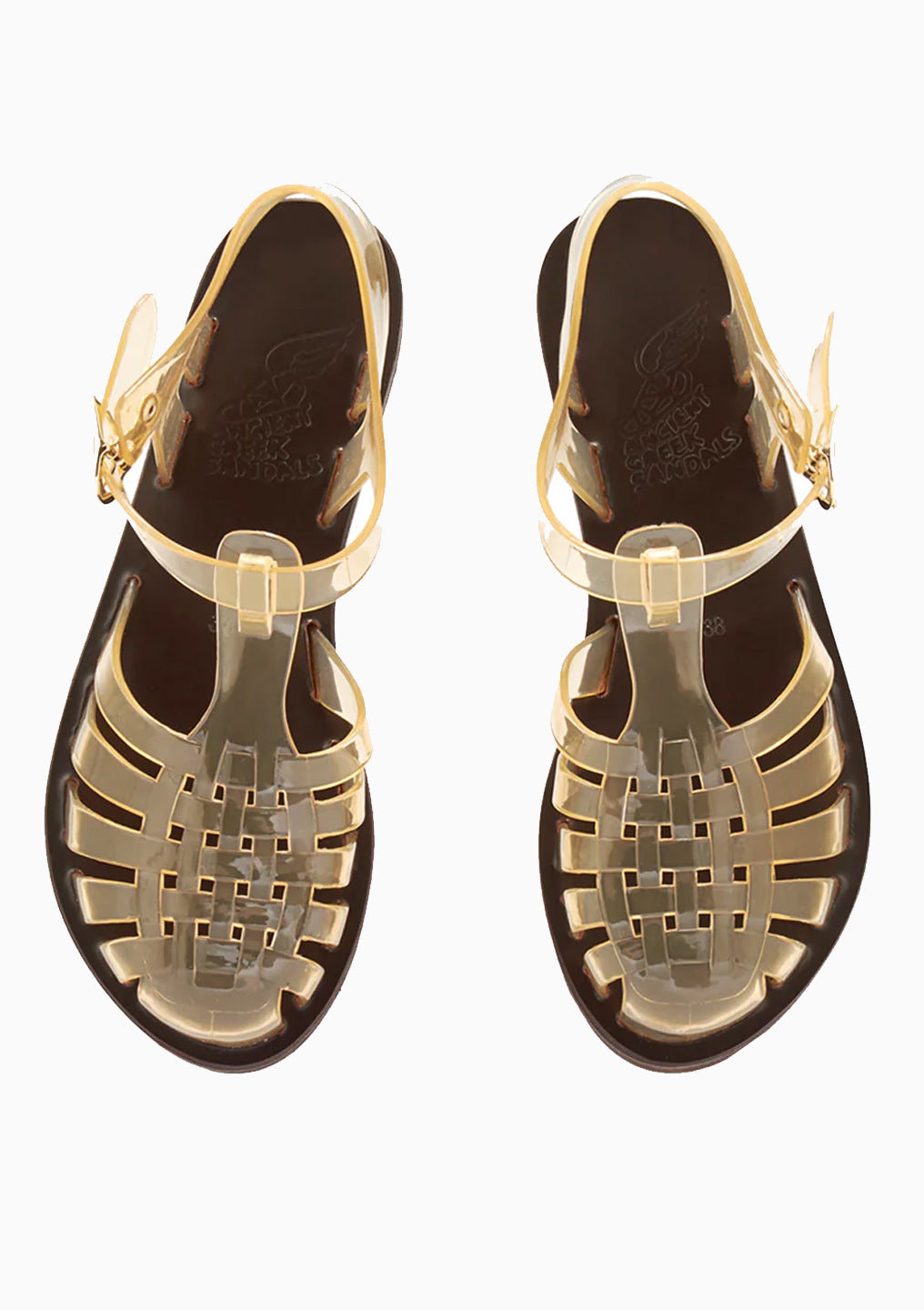 Homeria Jelly Sandal | Clear Caramel