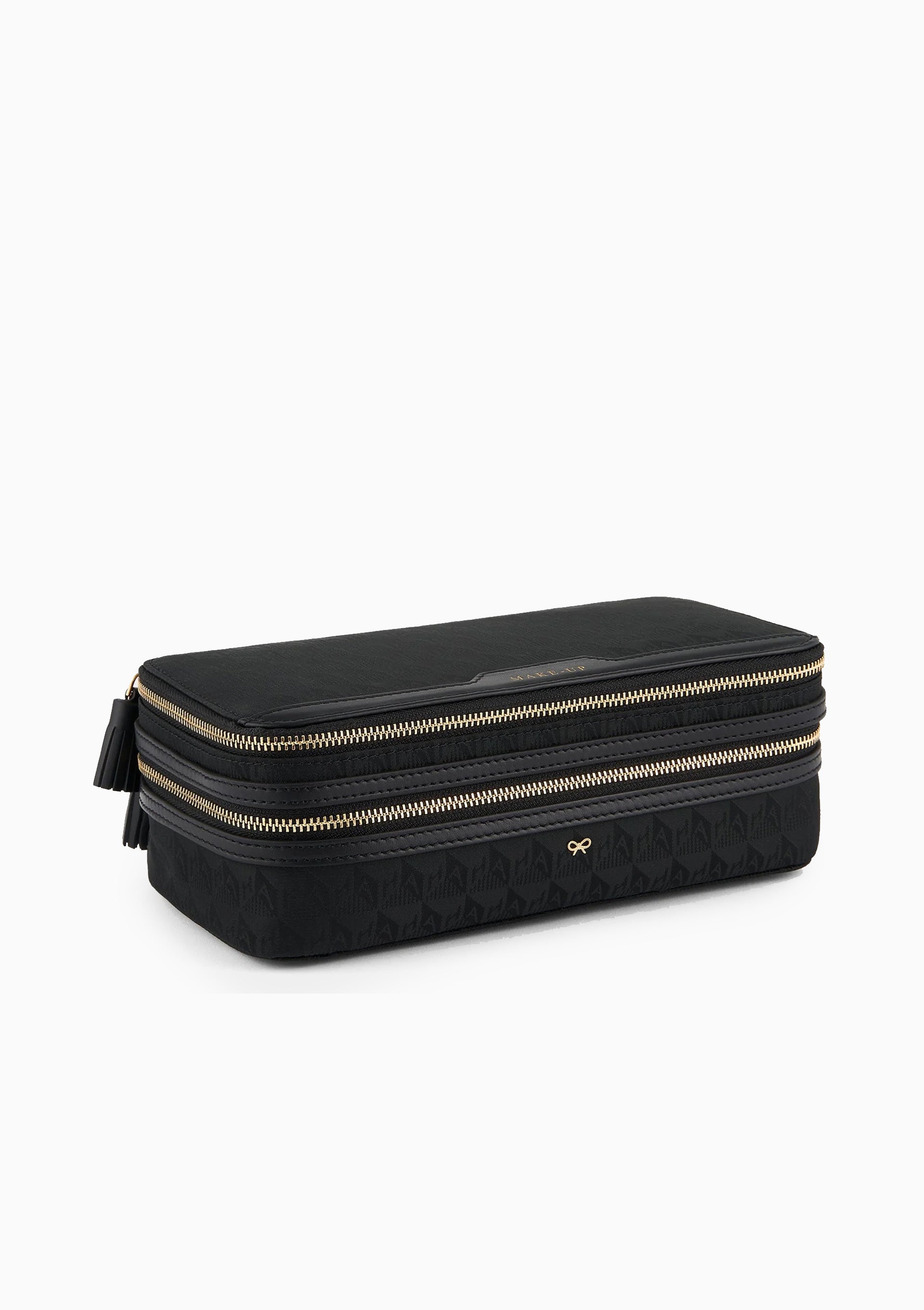 Jacquard Make-Up Pouch | Black